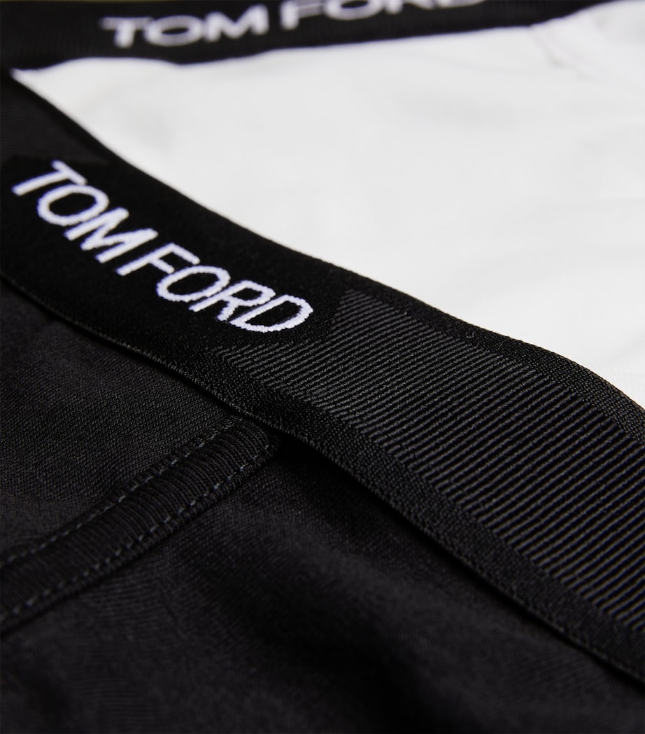 Cotton-Stretch Logo Briefs (Pack of 2) 999-BLACK/WHITE Image 5