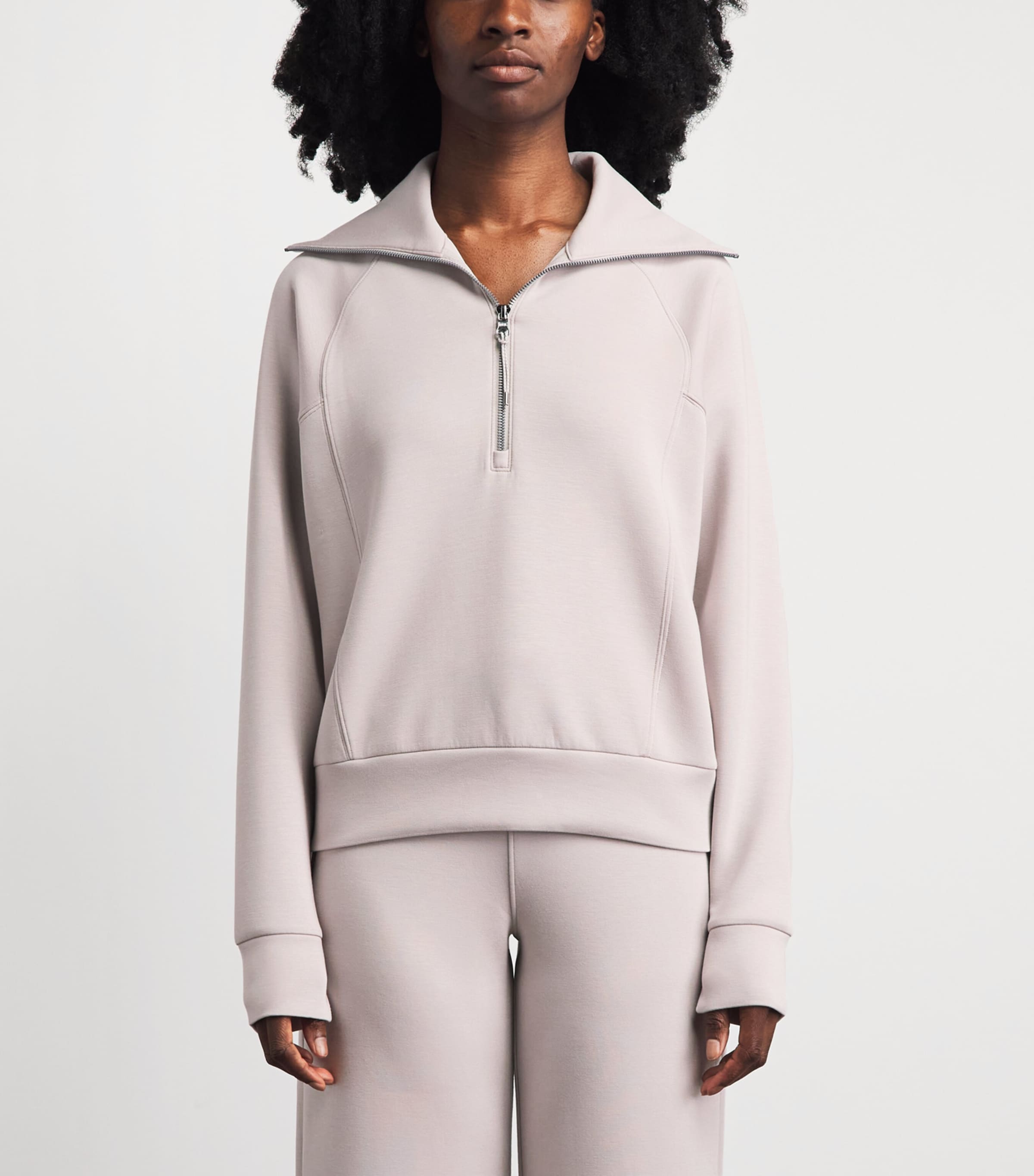 SPANX Womens SPANX AirEssentials Half-Zip Sweater French Grey Image 4