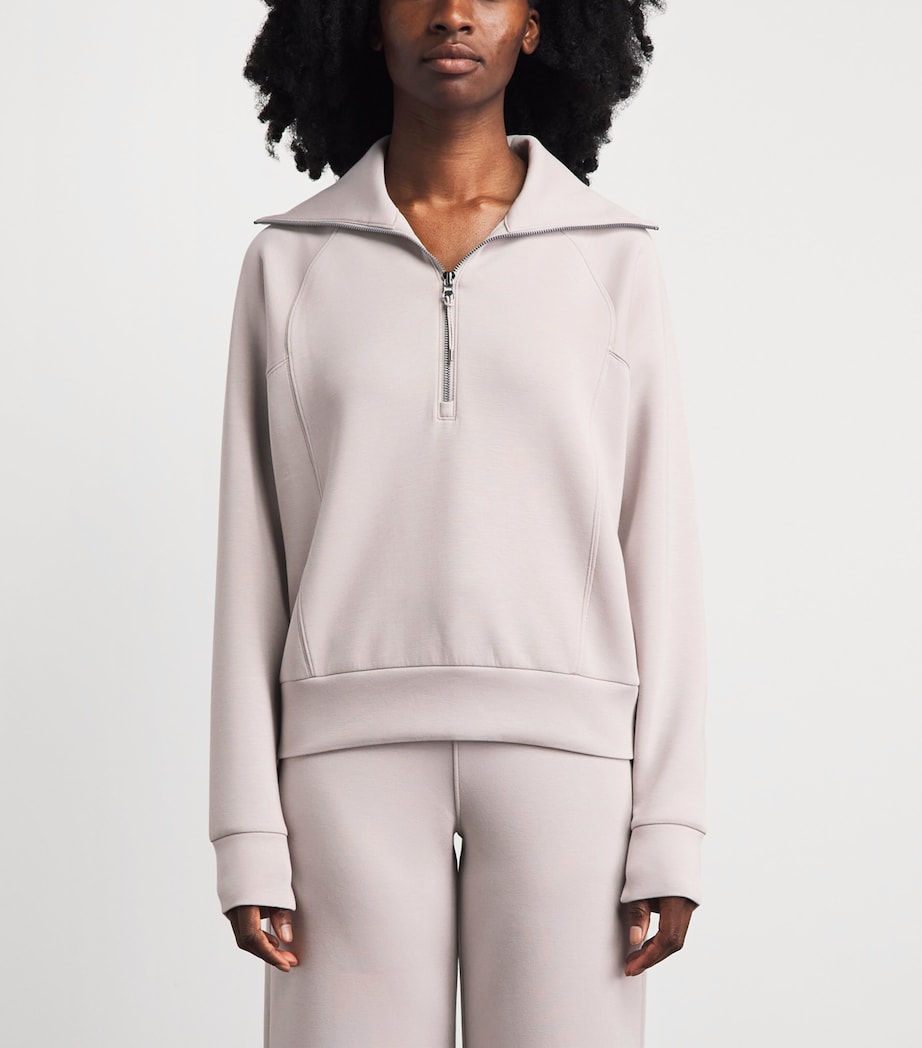 SPANX Womens SPANX AirEssentials Half-Zip Sweater French Grey Image 4