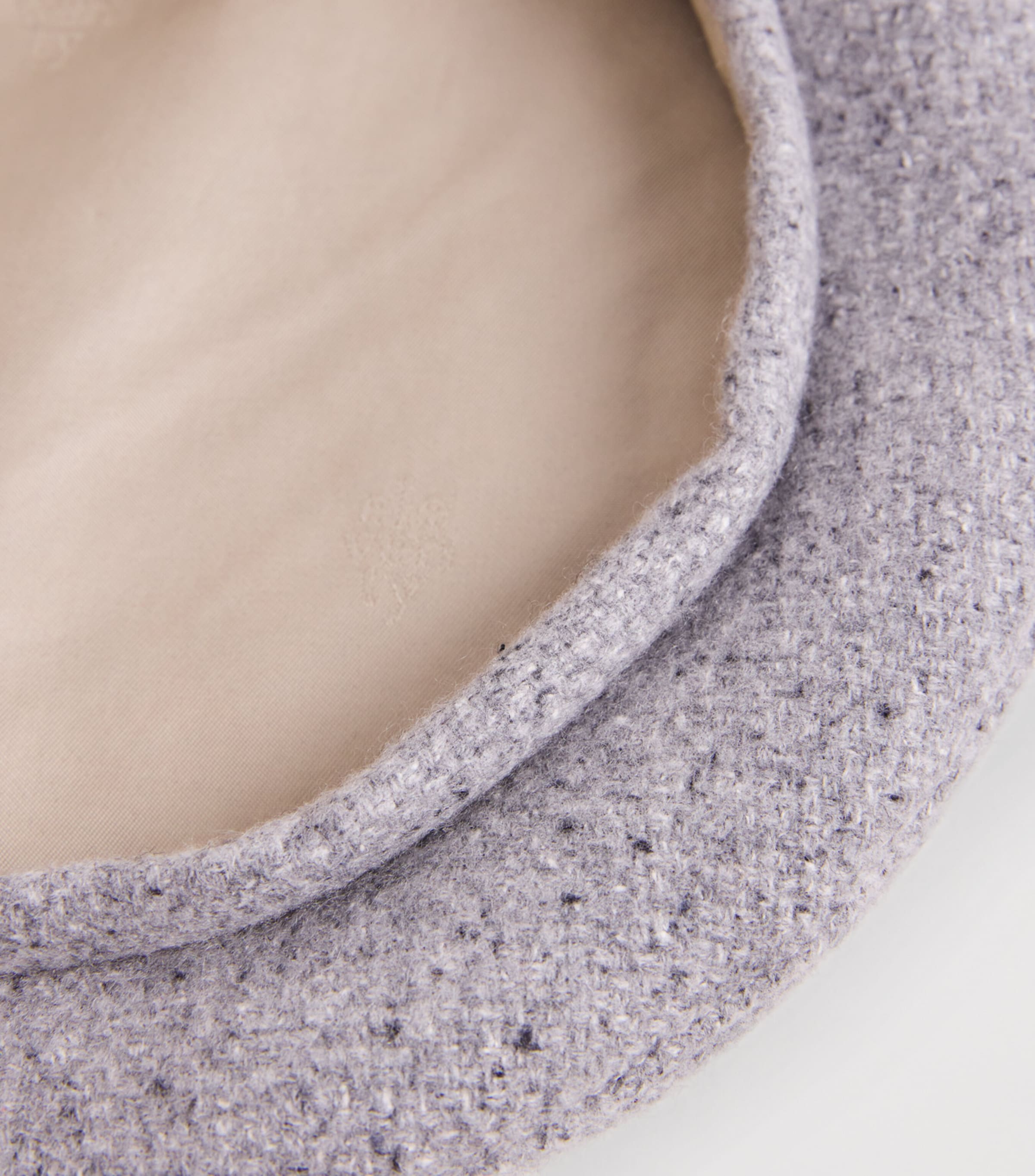 Eleventy Silk-Cashmere Beret Grigio Chiaro Melang Image 5