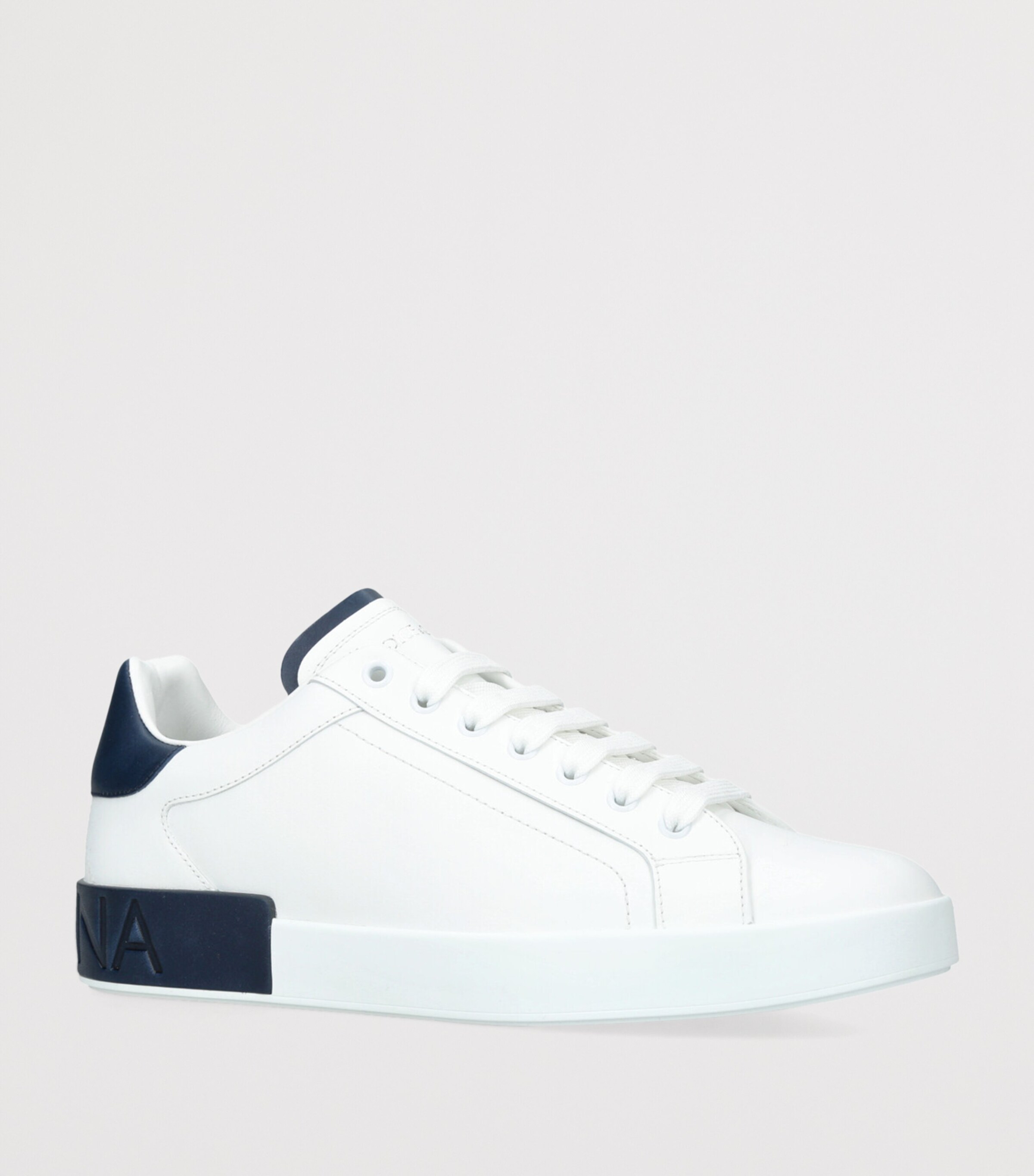 Dolce&Gabbana Leather Portofino Sneakers White/navy Image 3