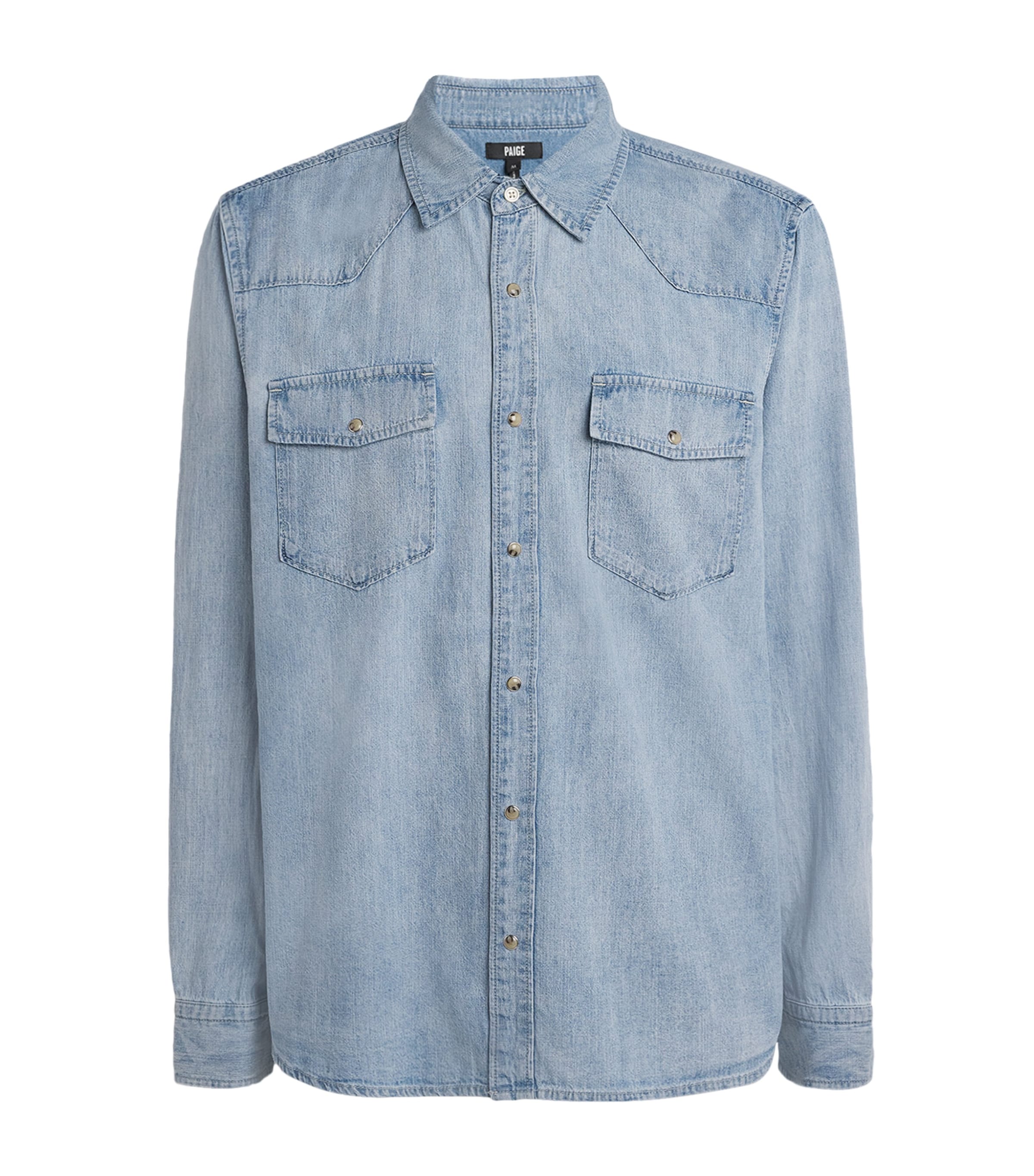 Paige Denim Twin-pocket Cazador Shirt In Blue