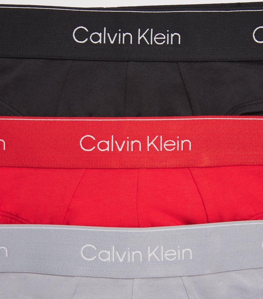 Stretch-Cotton Icon Hip Briefs (Pack of 3) 0FDBLACK W/ DTM WB/ Image 5