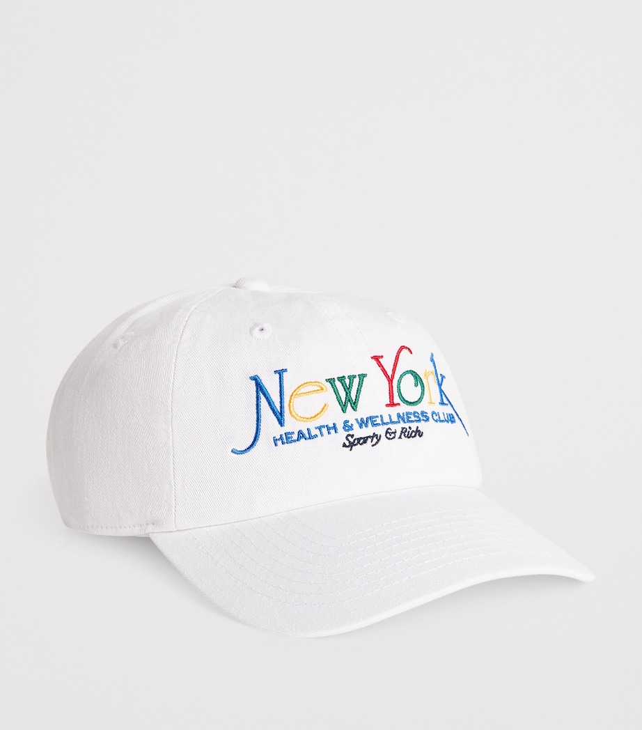 Cotton Embroidered Baseball Cap WHT/RBY/ALPNE/BLUE Image 2
