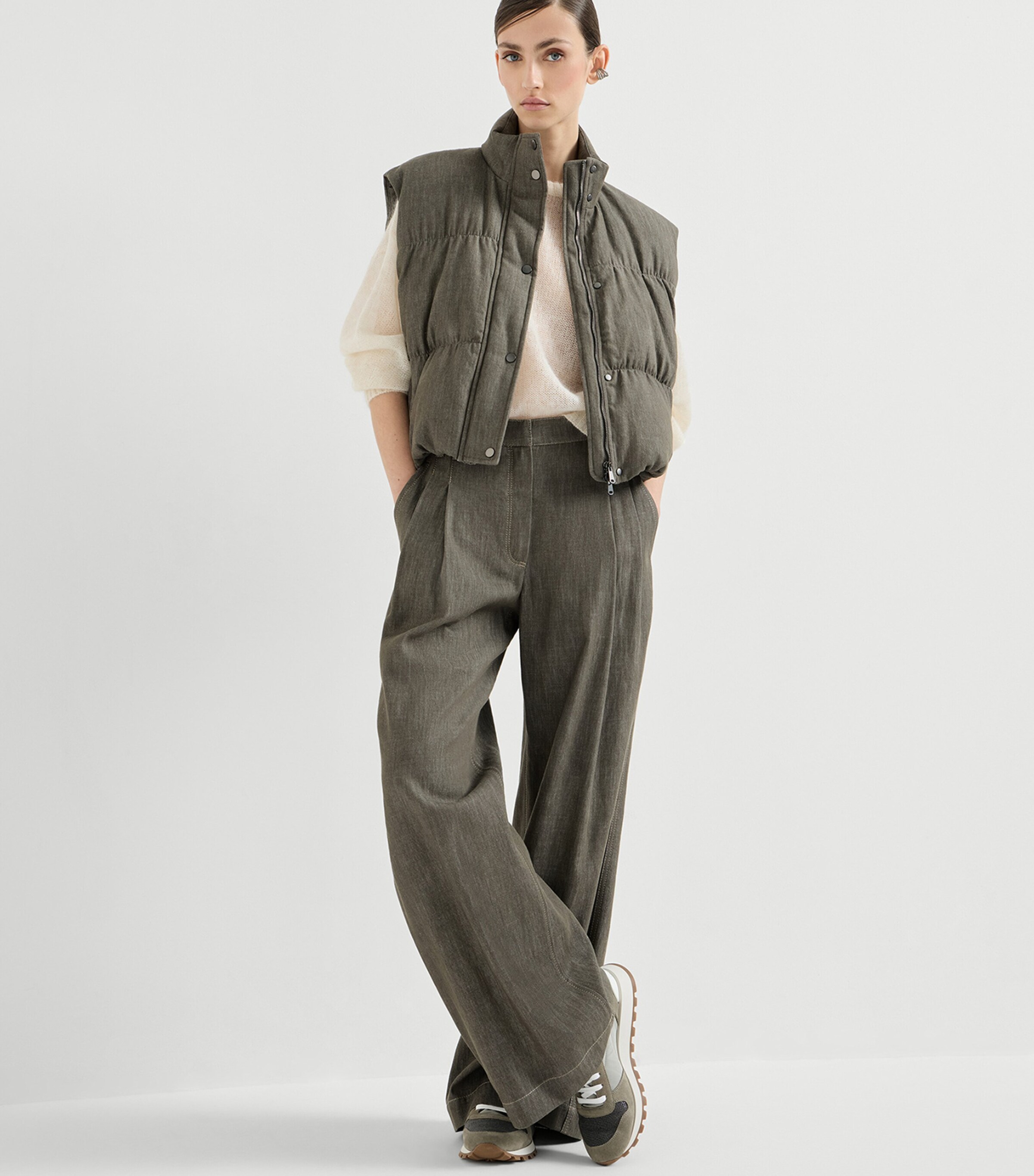 Brunello Cucinelli Techno-Suede Runner Sneakers Image 2