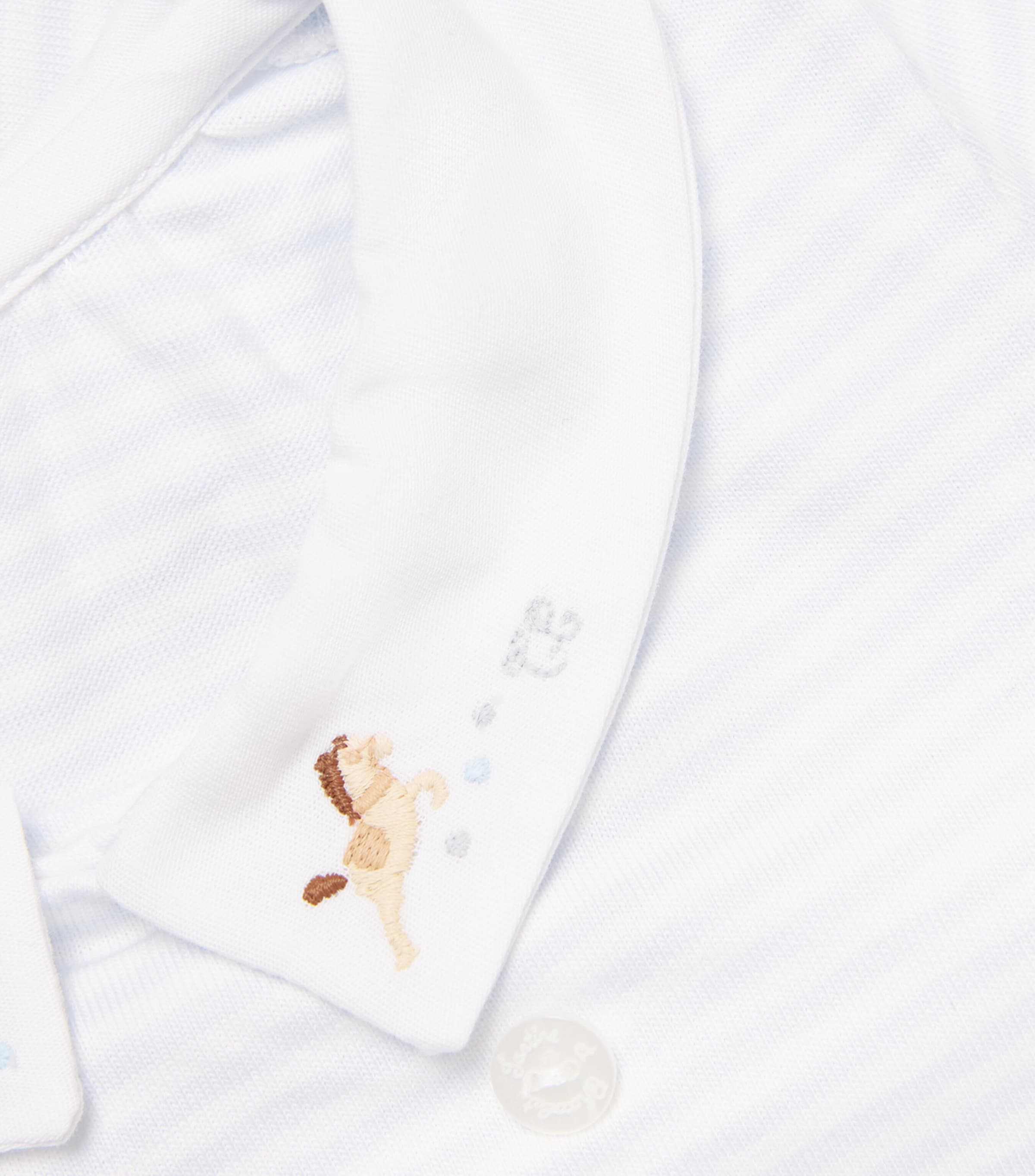 Tartine et Chocolat Cotton Embroidered All-In-One (0-24 Months) Ciel Image 3