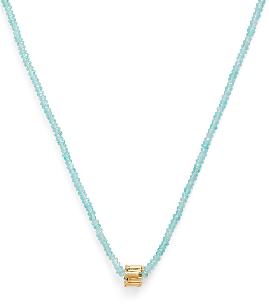 Suzanne Kalan Yellow Gold and Apatite Infinite Beaded Necklace Yg/ap Image 1