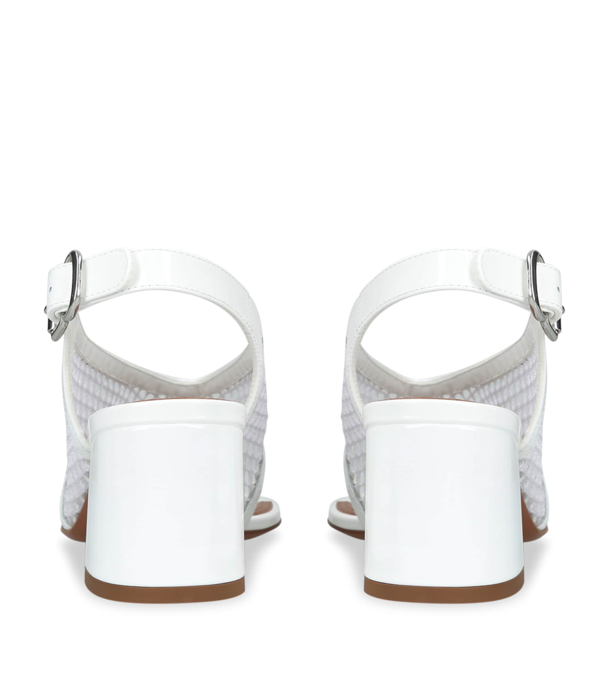 Alaïa Fishnet Sandals 55 White Image 4