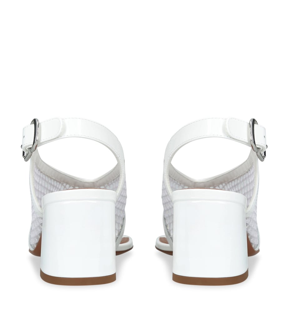 Alaïa Fishnet Sandals 55 White Image 4