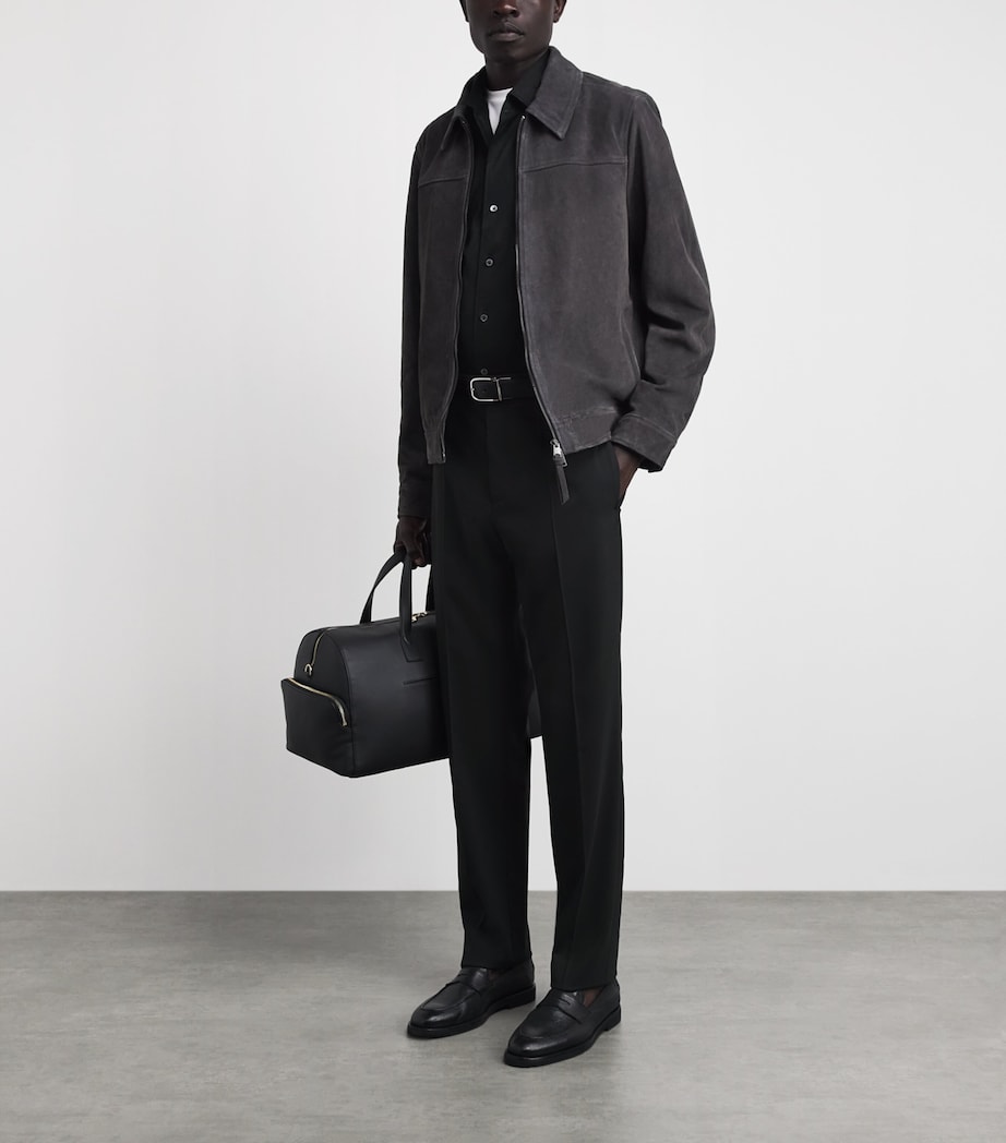 Corneliani Mens Cotton Jersey Shirt Black Image 2