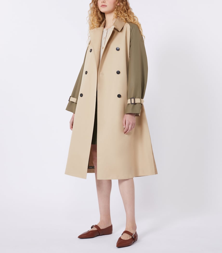 Weekend Max Mara Womens Gabardine Reversible Trench Coat Beige Image 5