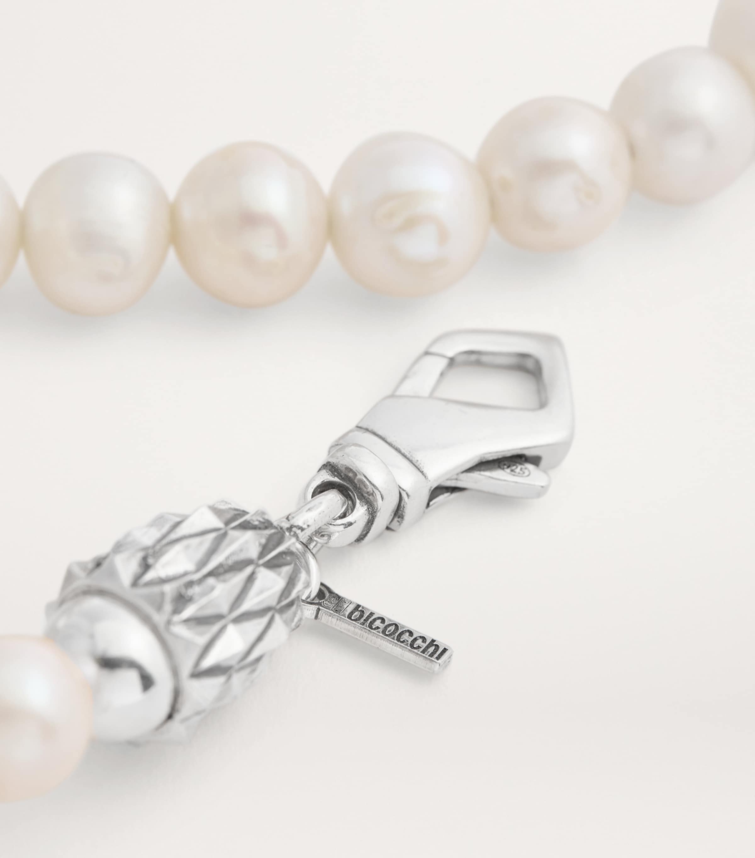 Sterling Silver Freshwater Pearl Cross Necklace SILVER Image 5