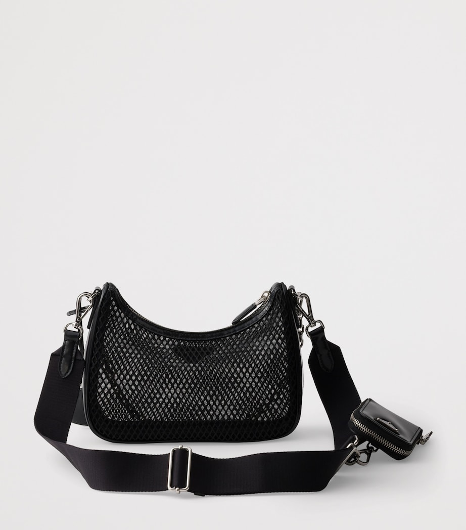 Prada Mesh Re-Edition 2005 Shoulder Bag Black Image 6