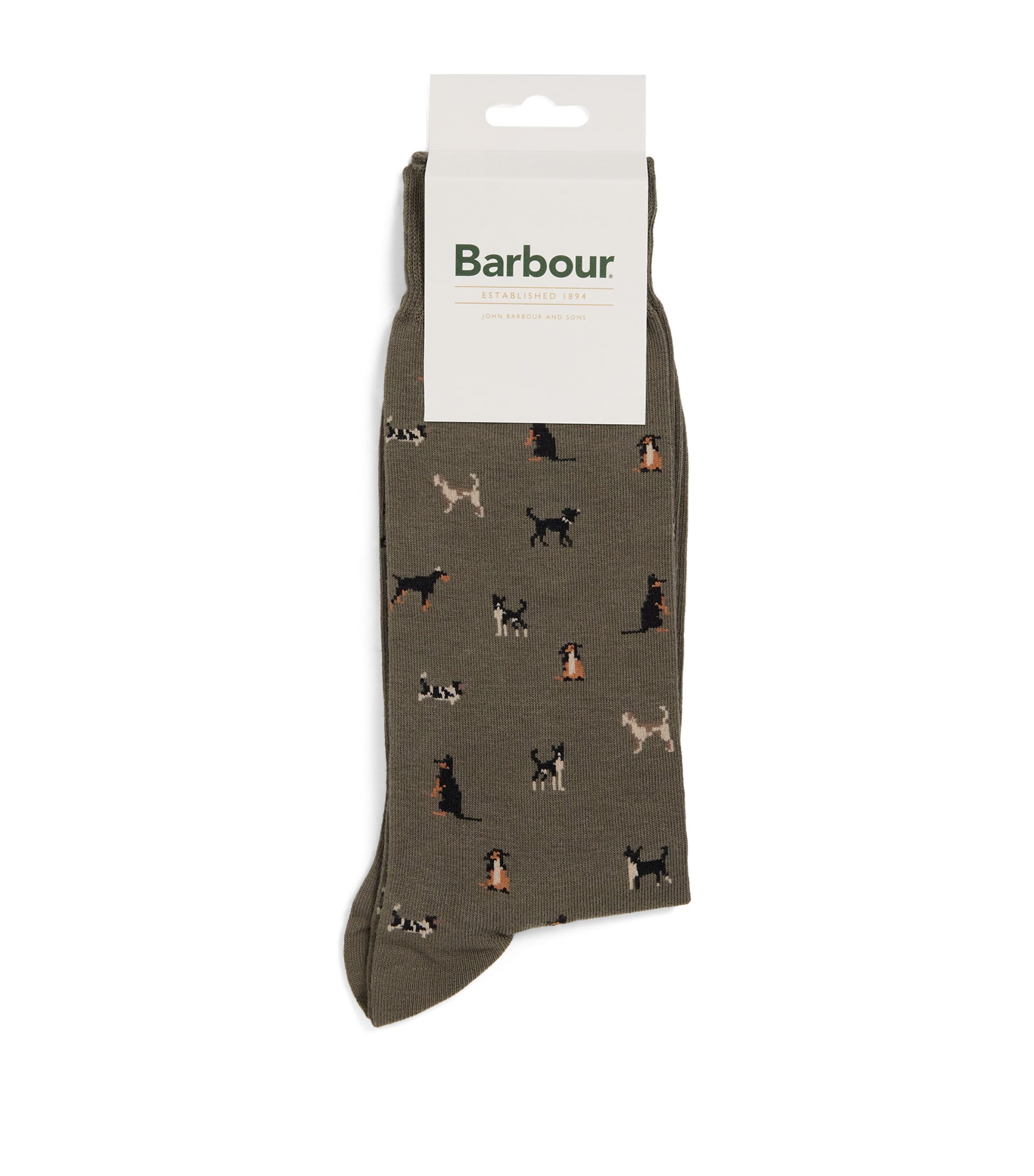 Barbour Cotton-blend Mavin Socks In Green