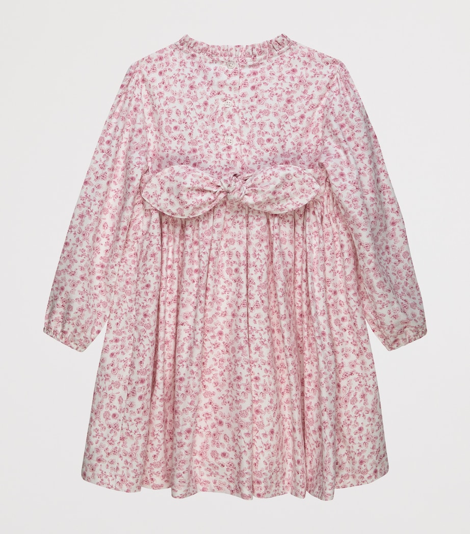 Trotters Cotton Floral Edie Dress (6-11 Years) Pink Image 2