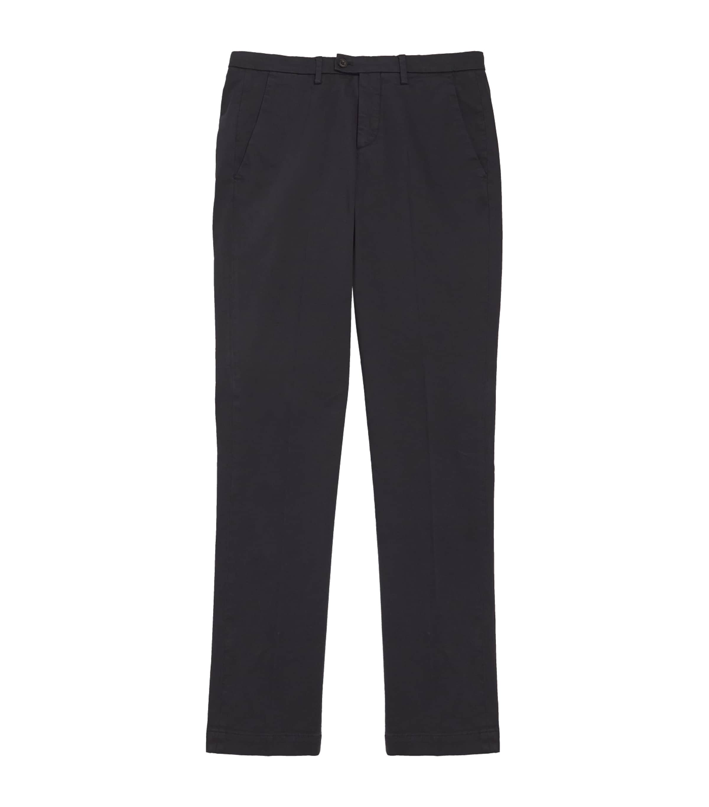 Corneliani Cotton Straight Chinos In Navy