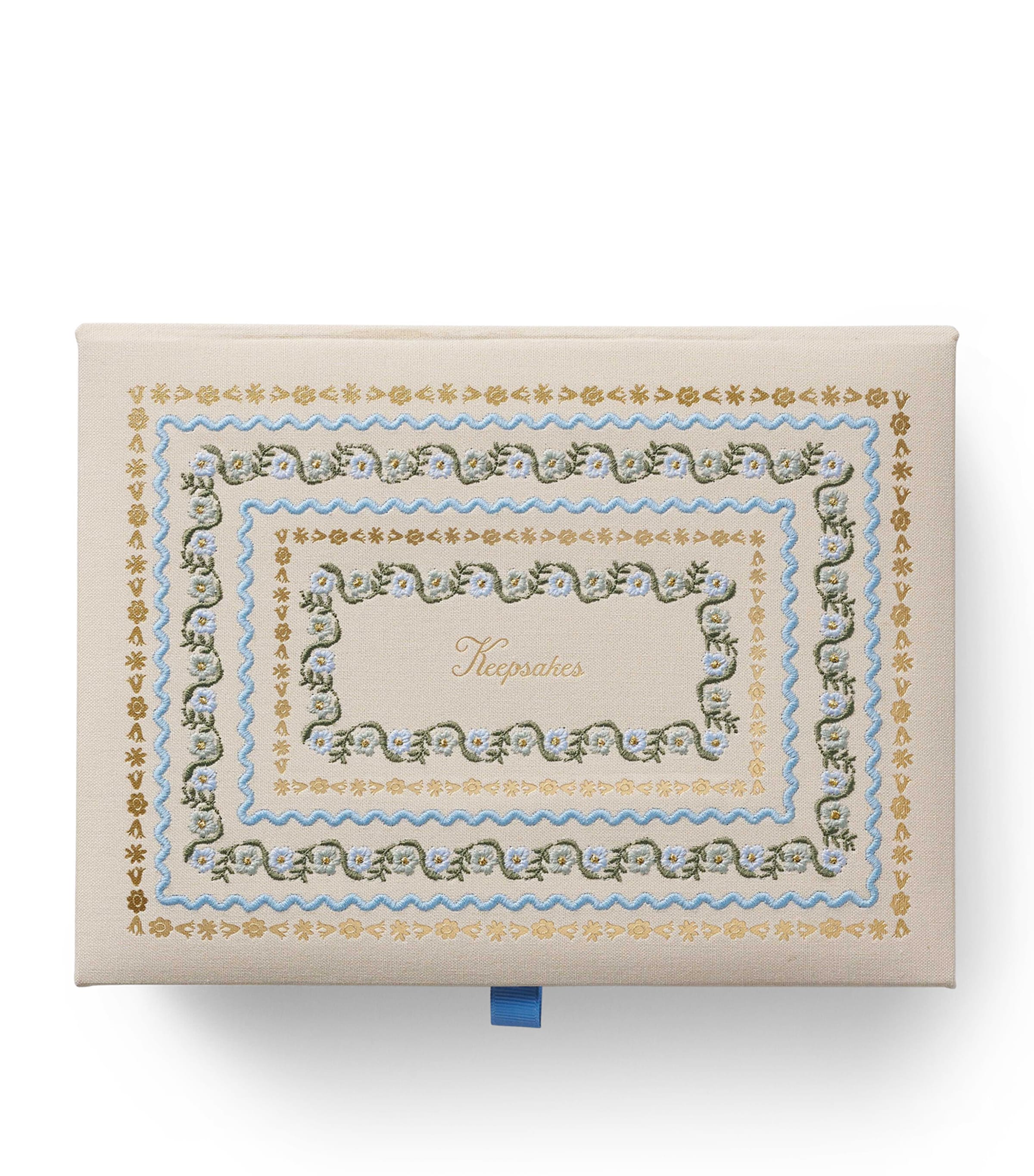 Large Embroidered Delphine Keepsakes Box MULTI Image 2