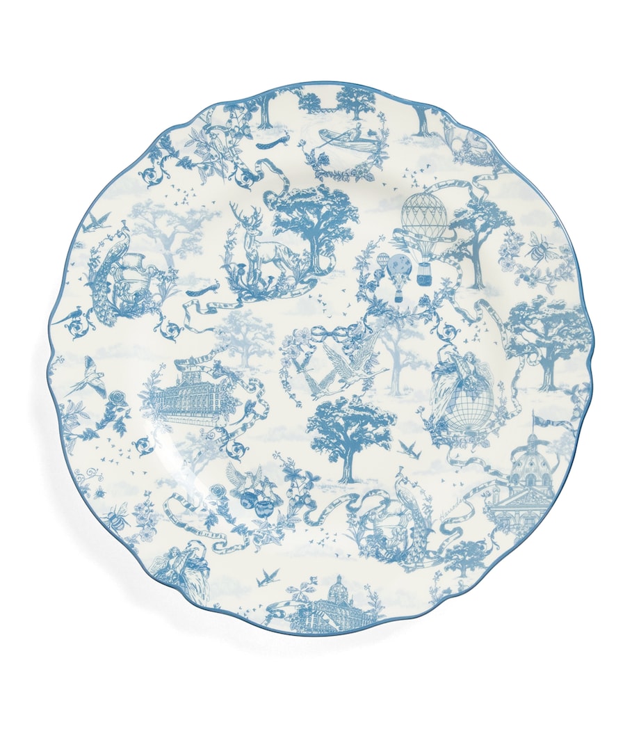 Bone China Toile Dinner Plate (27cm) BLUE Image 1