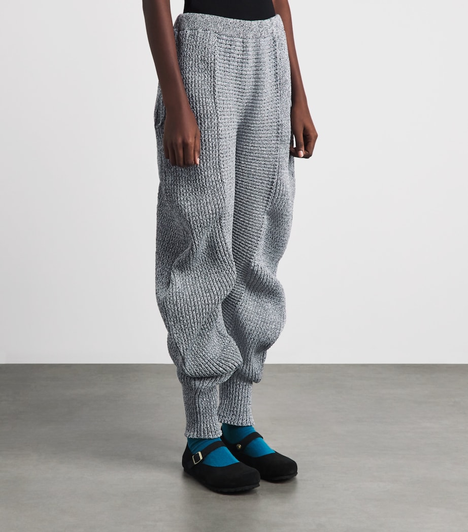 Issey Miyake Womens Found Stone Knitted Trousers Grey Image 4