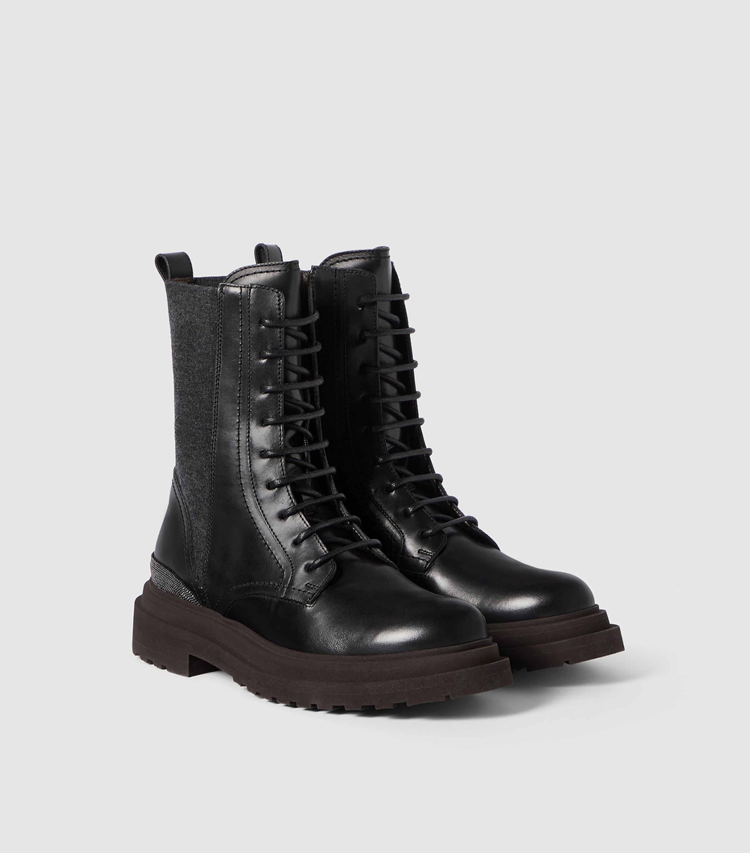 Brunello Cucinelli Leather Monili Ankle Boots Image 4