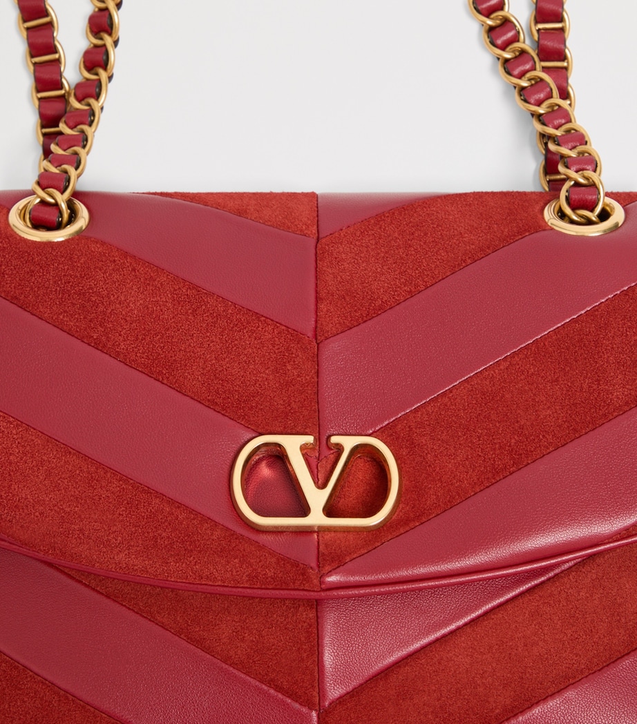 Valentino Garavani Lambskin Chevron Djuna Shoulder Bag Aqs Image 8