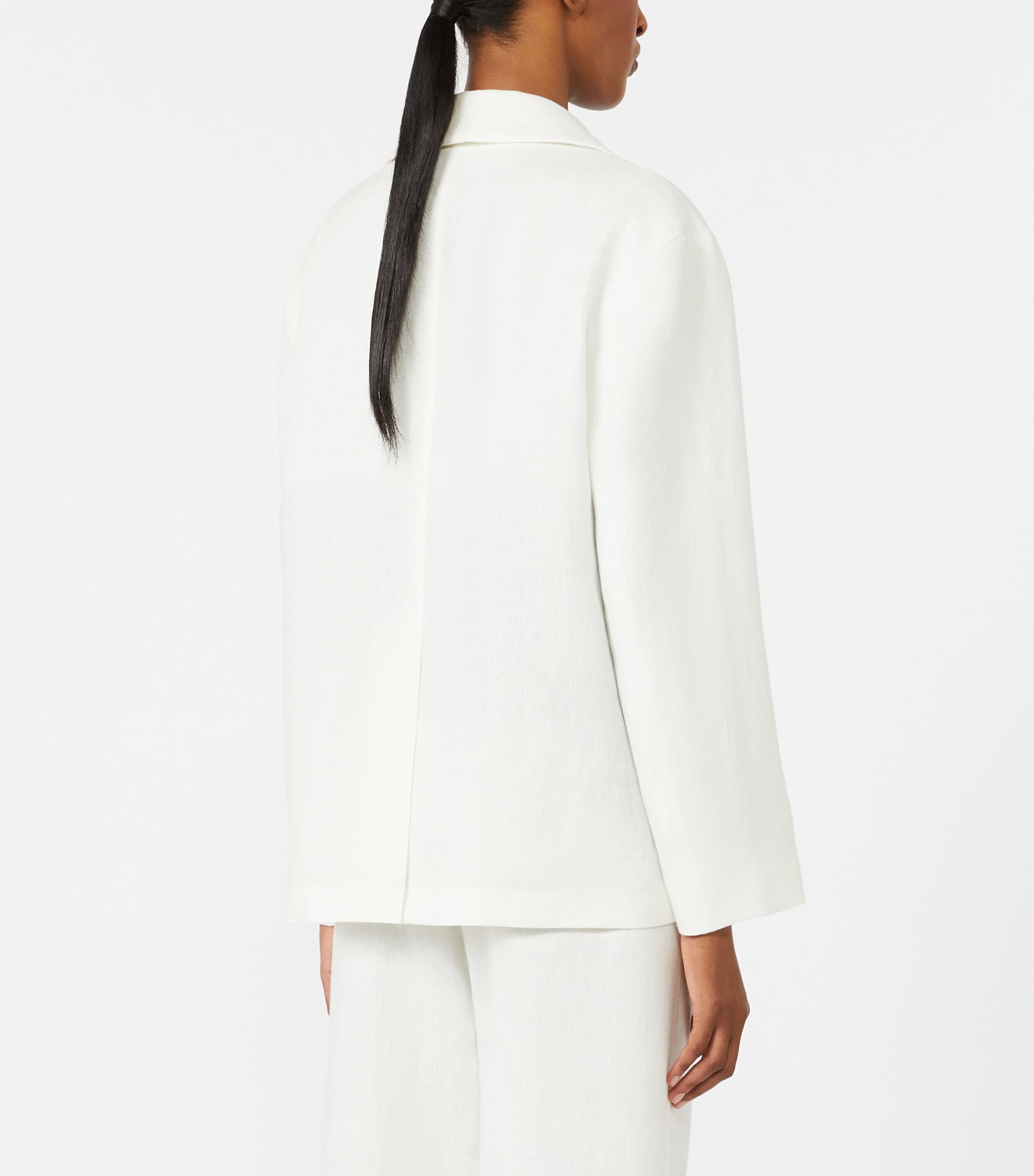 Max Mara White Linen Carlotta Blazer | Harrods US