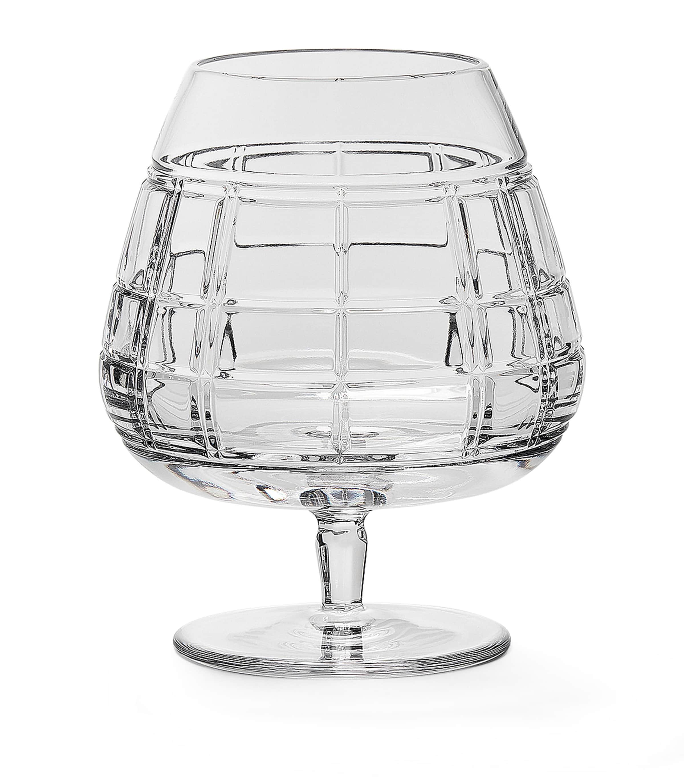 Ralph Lauren Home Crystal Hudson Plaid Brandy Glass | Dining | Glassware | Tumblers | Designers | Ralph Lauren | Ralph Lauren Home
