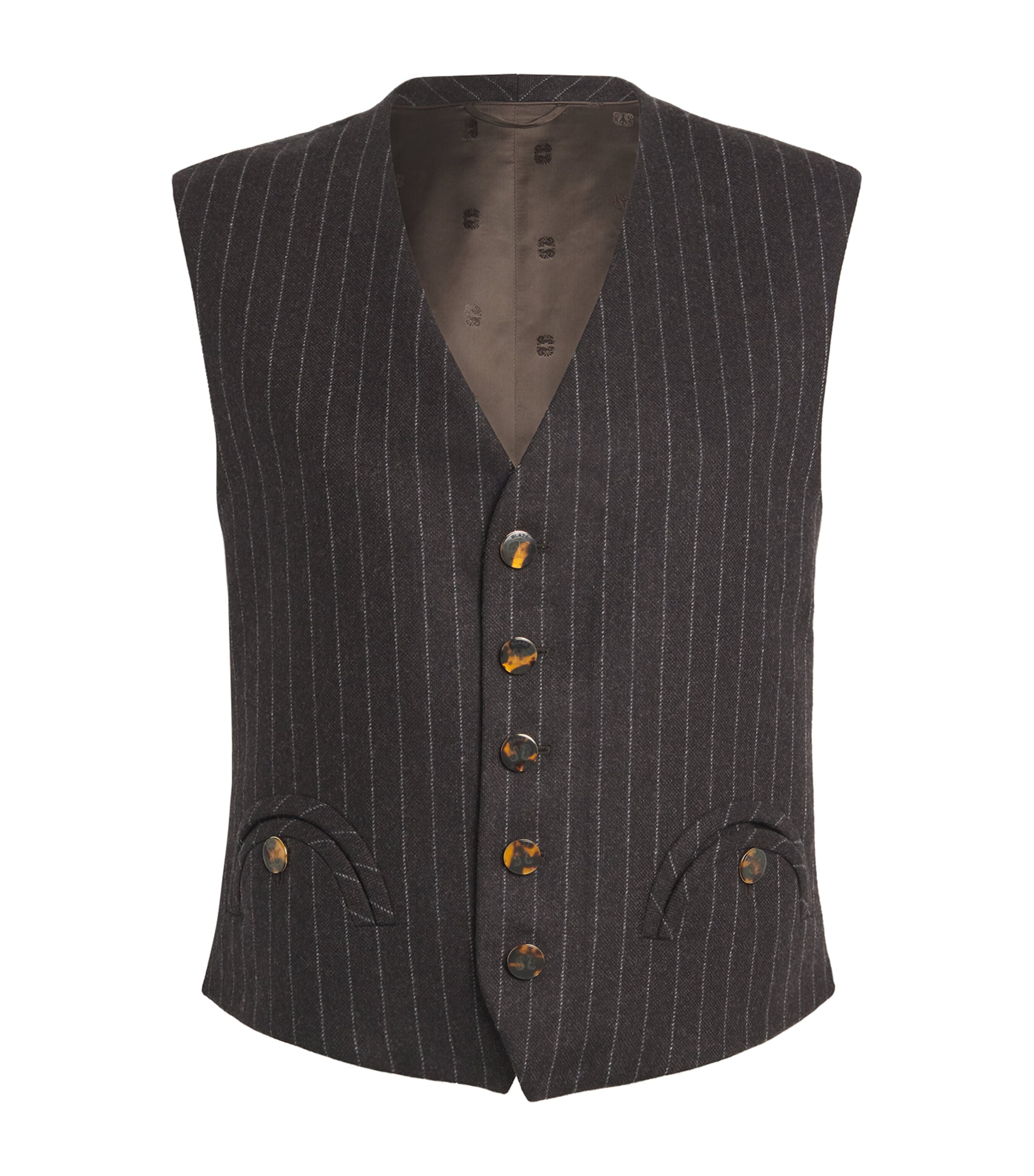 Blazé Milano Virgin Wool-cashmere Lady Maud Waistcoat In Brown