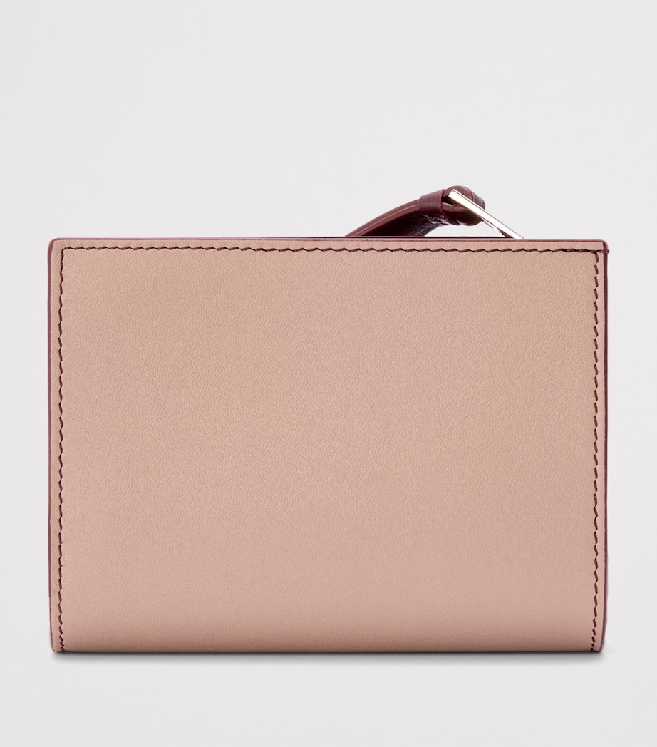 Leather Puzzle Compact Wallet FROZEN DARK BURGUNDY Image 2