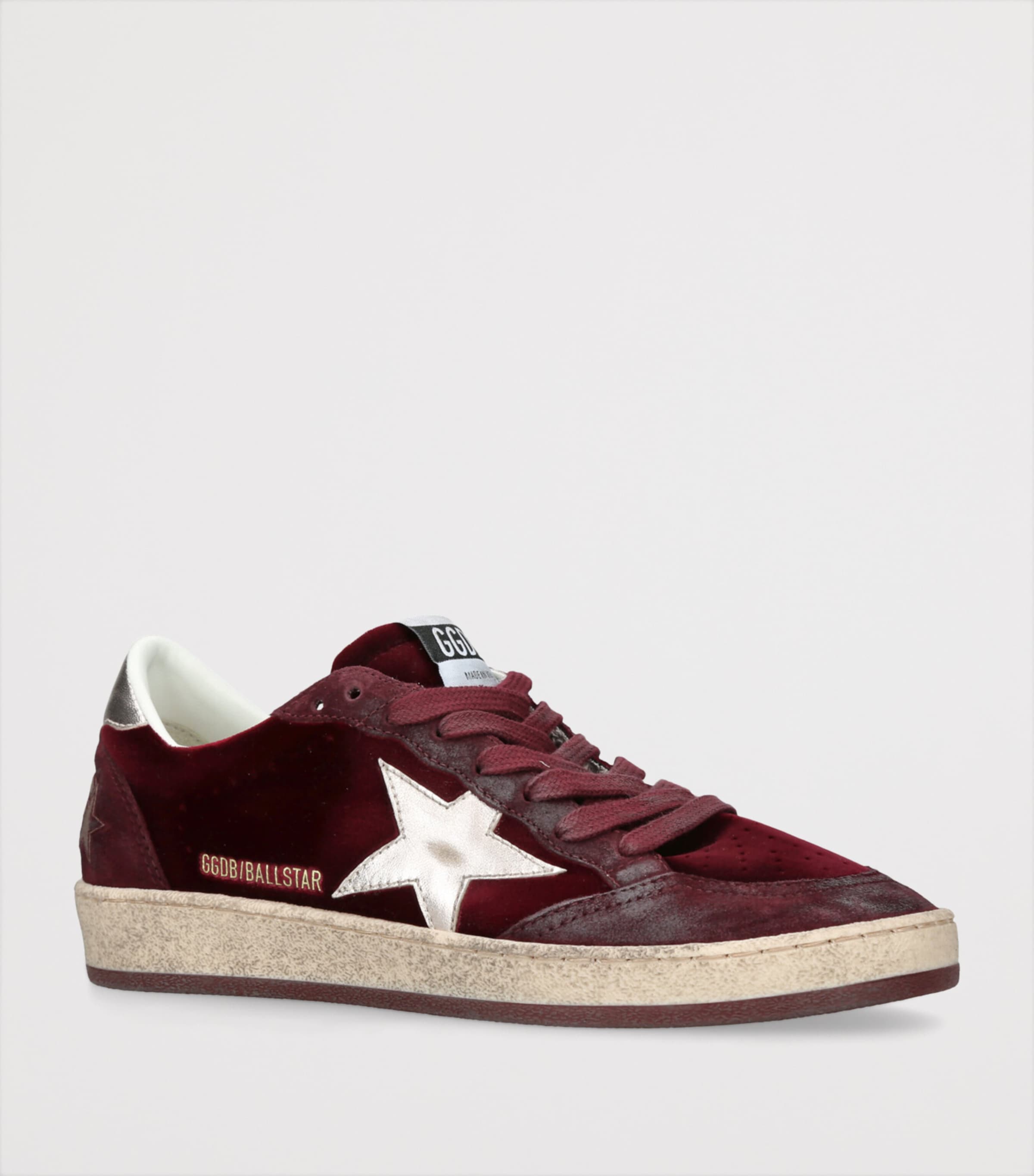Suede Ball Star Sneakers RED Image 3