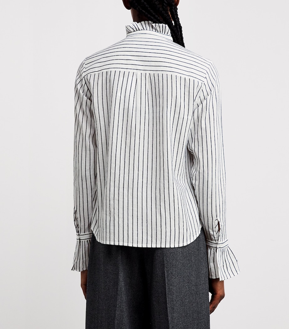 Cotton Voile Kew Blouse NAVY STRIPE Image 4