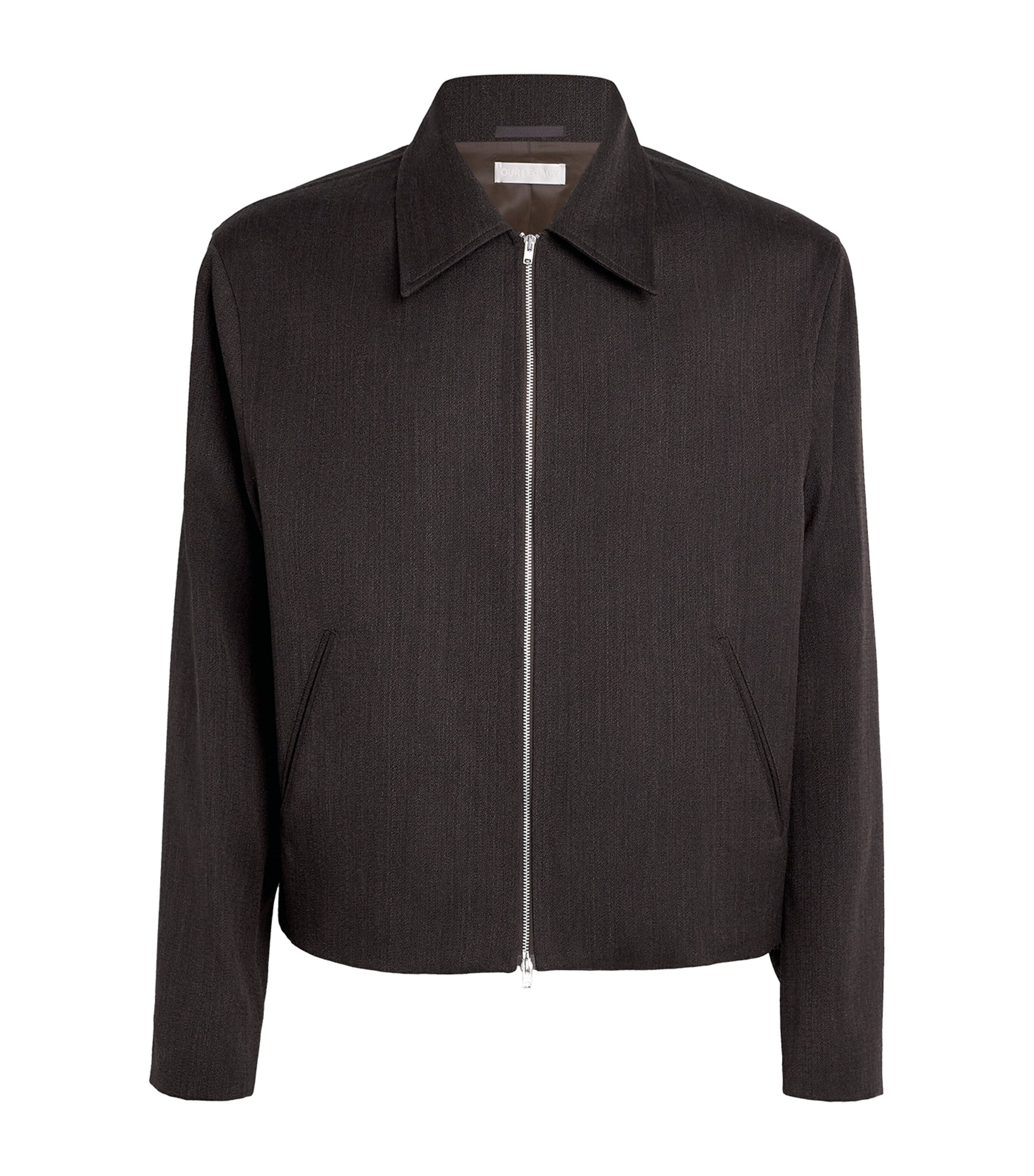 Top Mini Jacket Our Legacy Brown Virgin Wool Mini Jacket | Harrods US