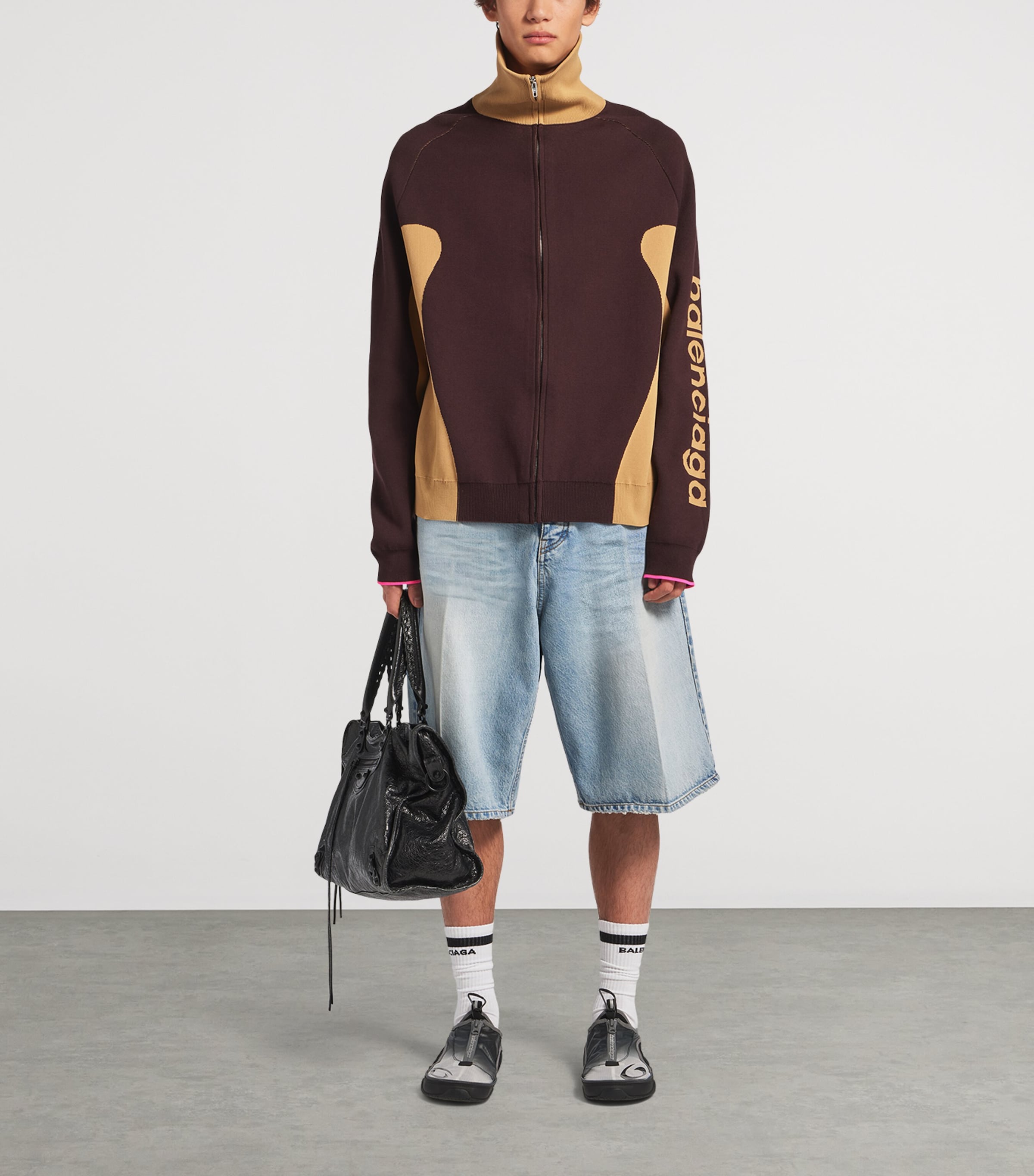 Balenciaga Mens Stay Press Denim Shorts Image 2
