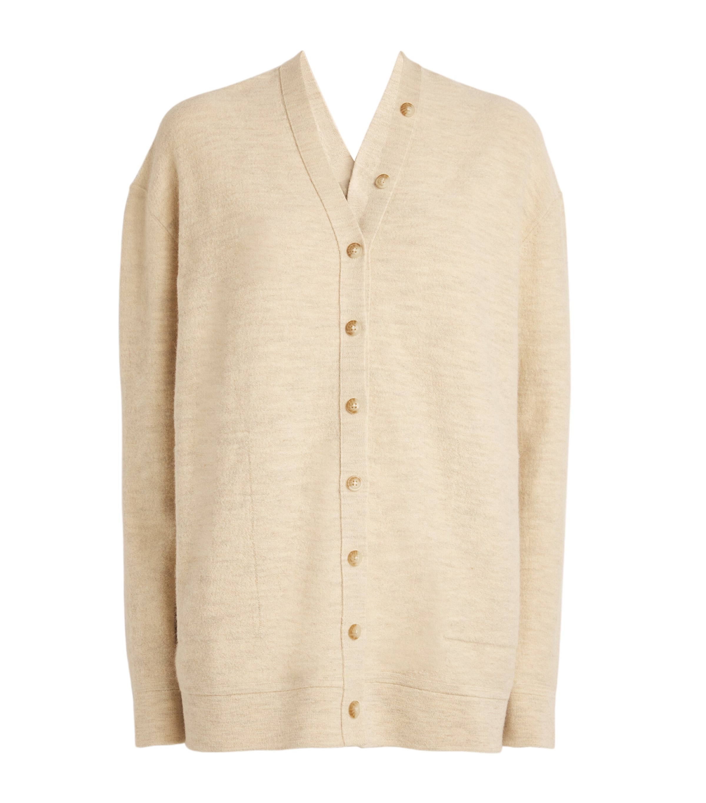 Shop Lauren Manoogian Merino Wool-alpaca Blend Cardigan In Ivory