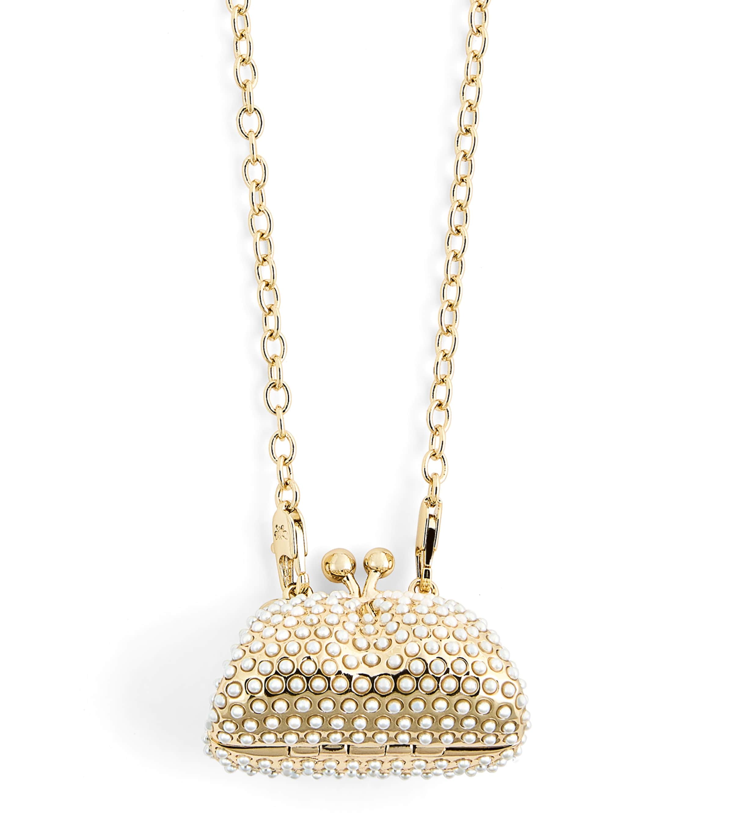 Weekend Max Mara Pearlised Pastaccino Bag Pendant Necklace | Fashion Jewellery | Necklaces | Designers | Weekend Max Mara