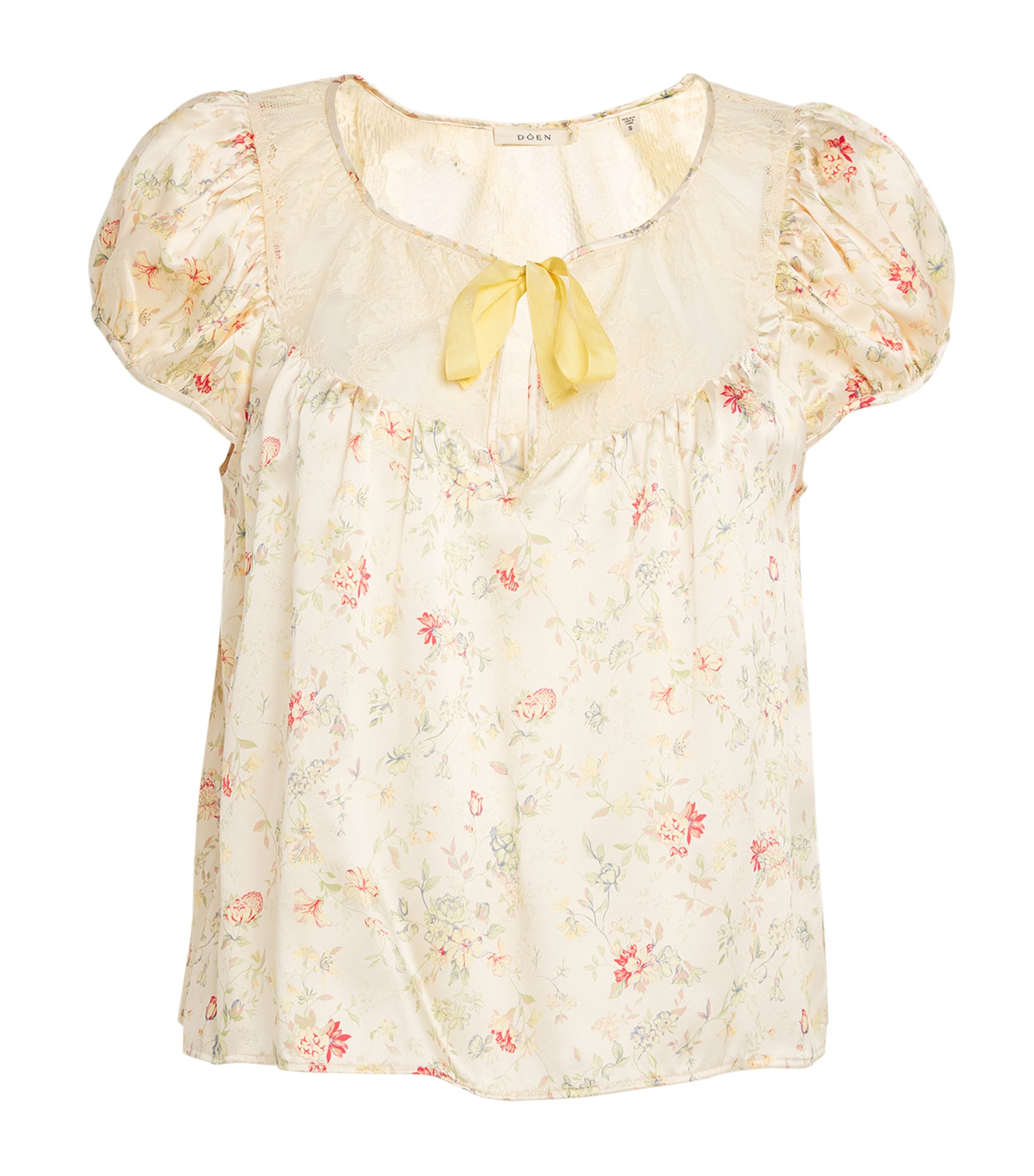 Shop Doen Silk Flowering Meadow Print Camri Blouse