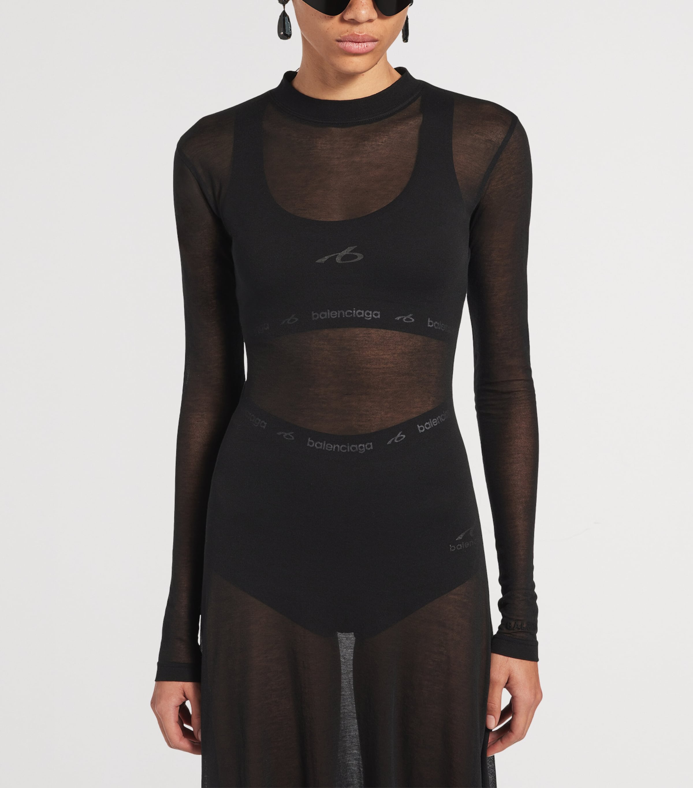Balenciaga Womens Technical Logo Bra Image 5