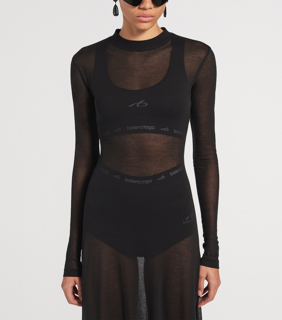 Balenciaga Womens Technical Logo Bra Image 5