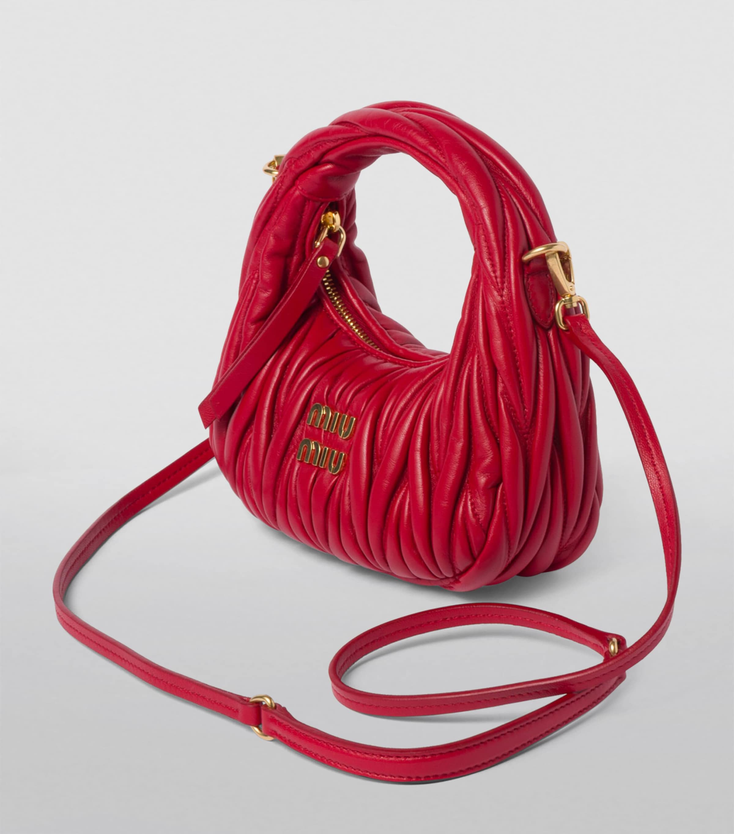 ハンドバッグ MIU MIU WANDER SMALL LEATHER HANDBAG Miu Miu Small Leather Wander Top-Handle Bag | Harrods UK