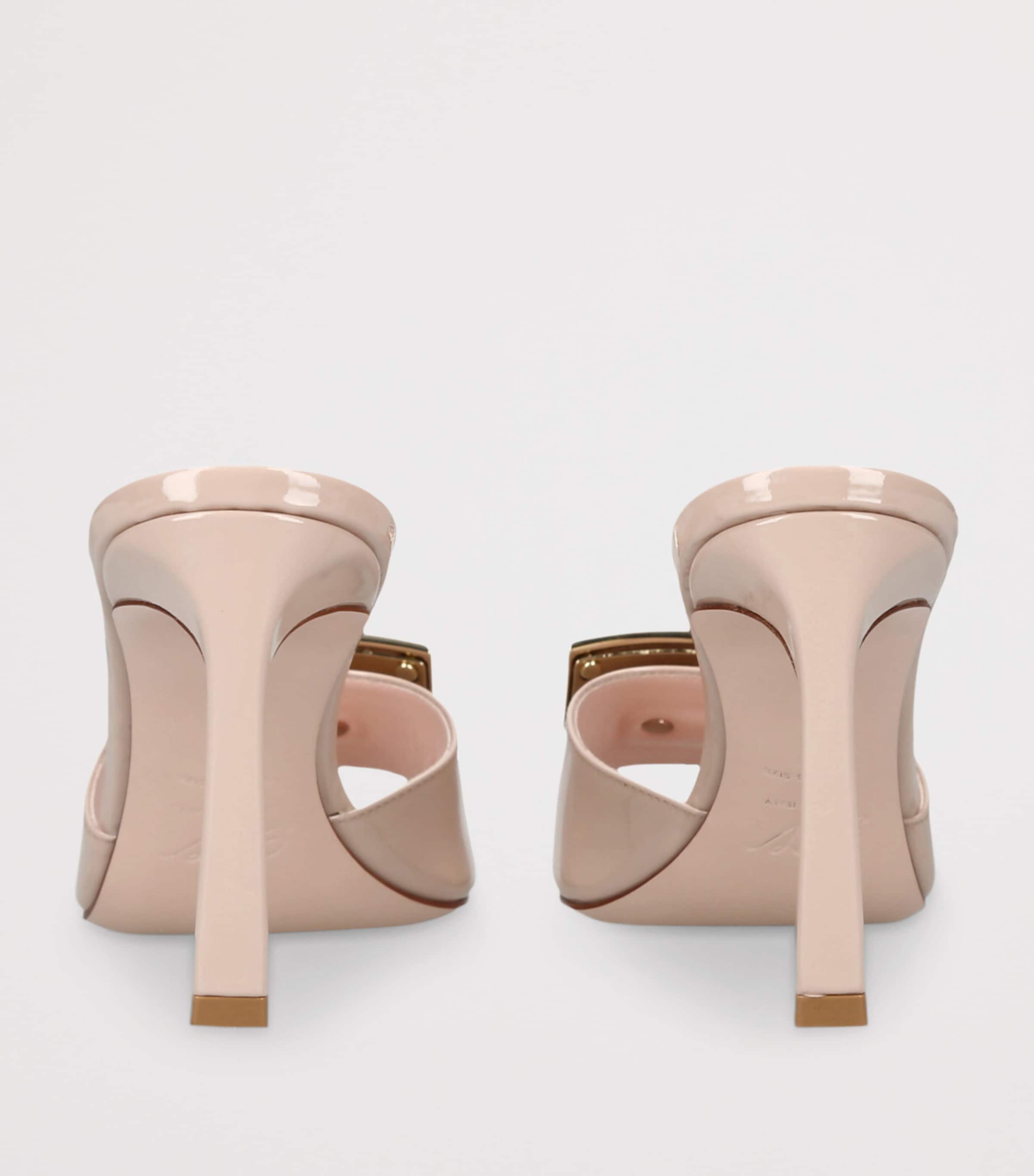 Roger Vivier Patent Leather Trompette Heeled Mules 85 Blush Image 2