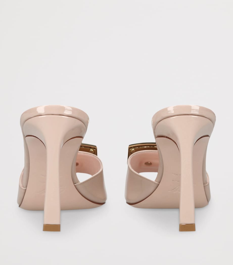 Roger Vivier Patent Leather Trompette Heeled Mules 85 Blush Image 2