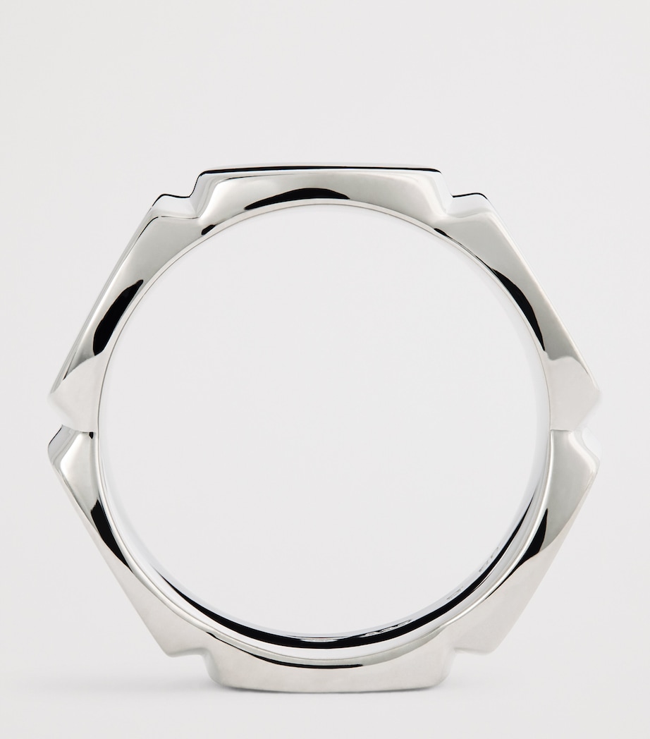 Sterling Silver Umi Band Ring SILVER Image 3