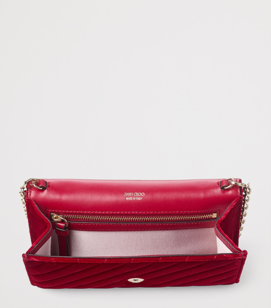Curve Velvet Chain Wallet RUBY RED/SHINY GOLD Image 6