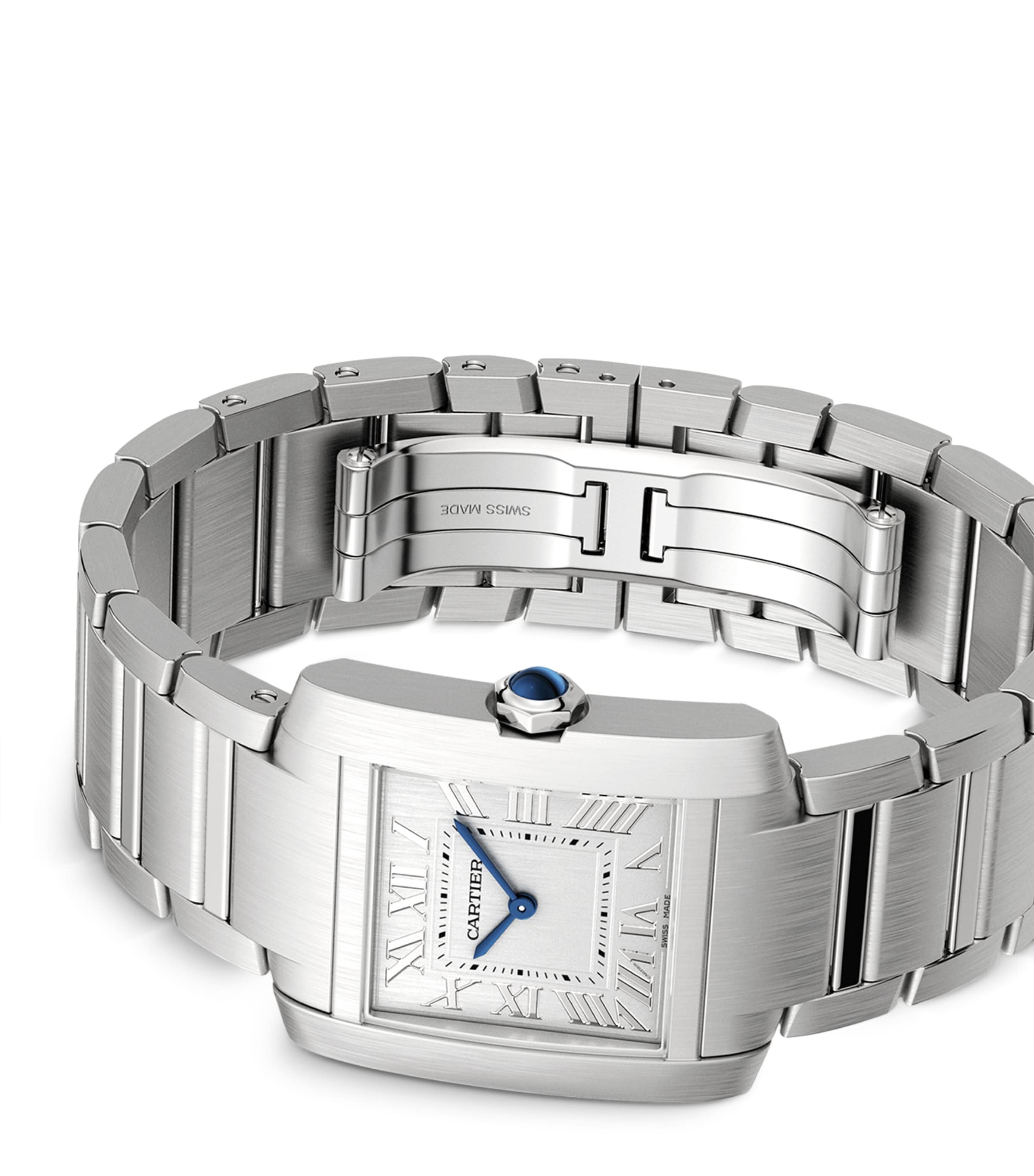 Medium Stainless Steel Tank Française Watch 27mm SILVER Image 6