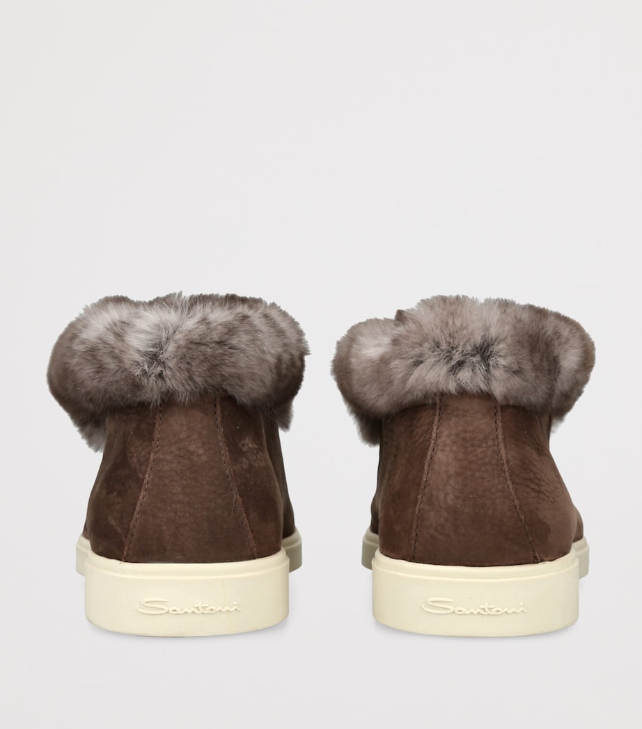 Suede Hadeel Ankle Boots DARK BROWN Image 2