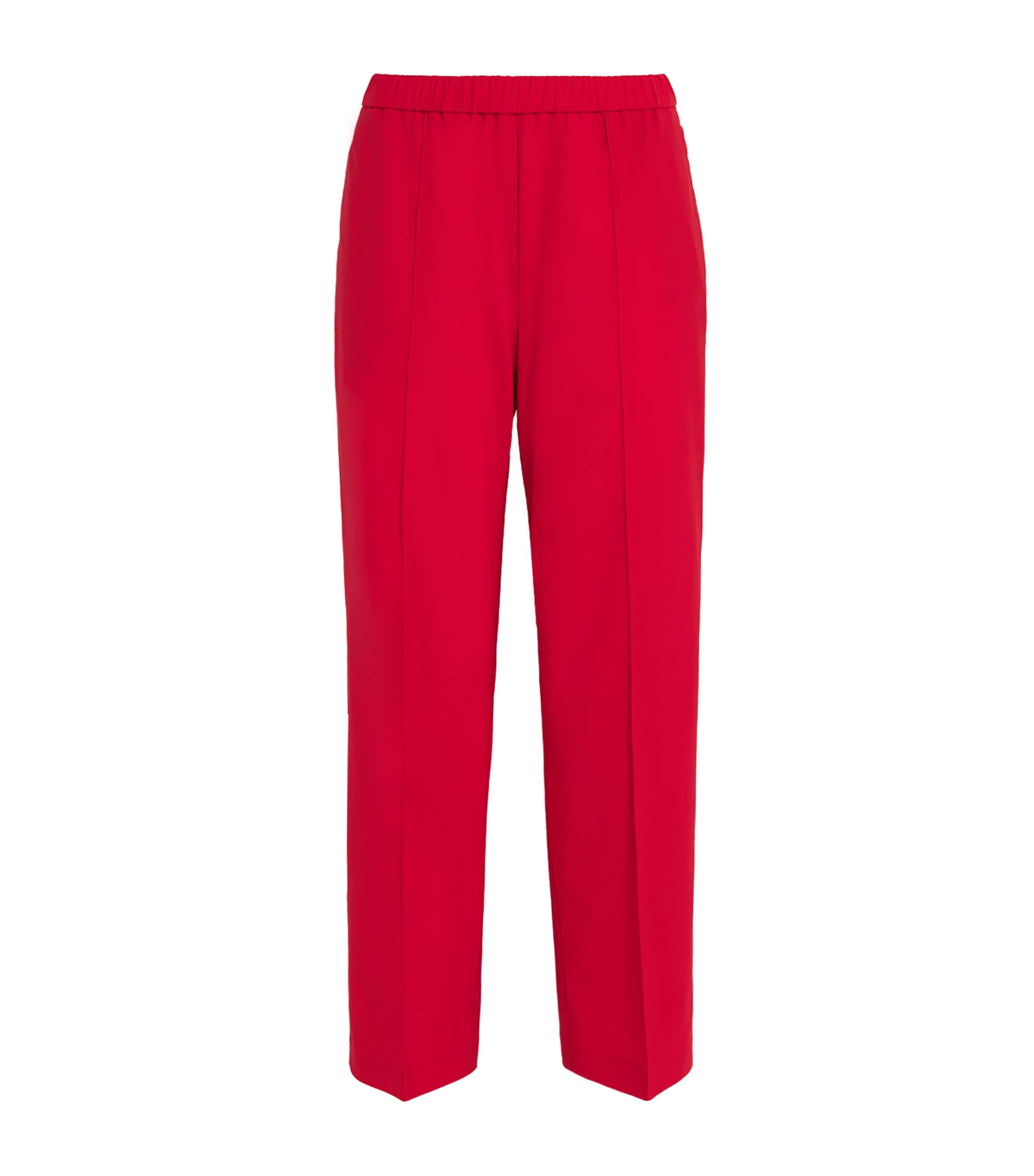 Fabiana Filippi Virgin Wool-blend Straight Trousers In Red