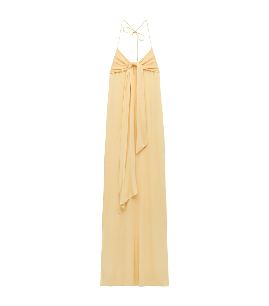 LOEWE Womens x Paula’s Ibiza Crepe Jersey Maxi Dress Yellow Image 1