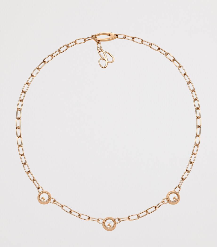 Rose Gold and Diamond Happy Diamonds Icons Necklace 18K ROSE GOLD Image 2
