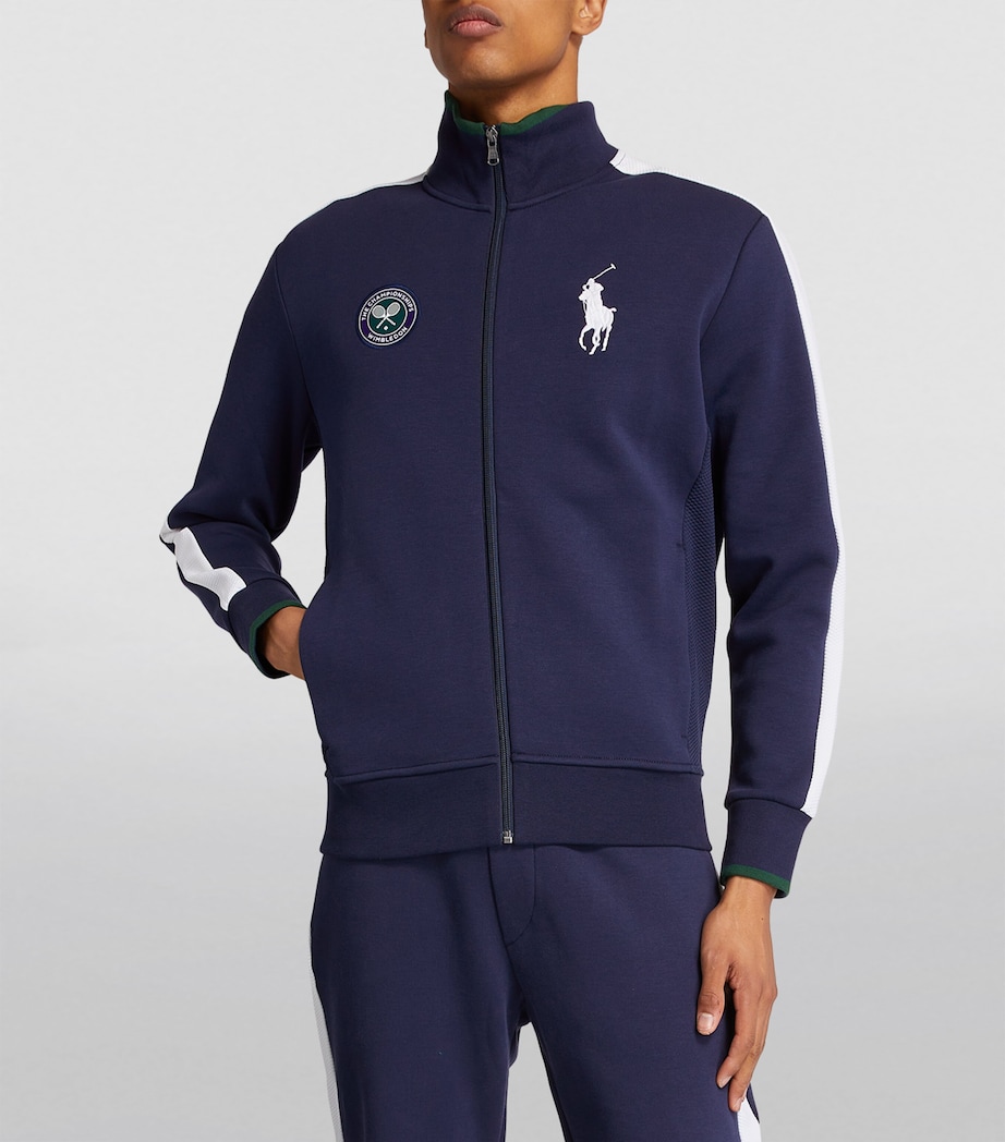 RLX Ralph Lauren Mens x Wimbledon Track Jacket French Navy/ White Image 3