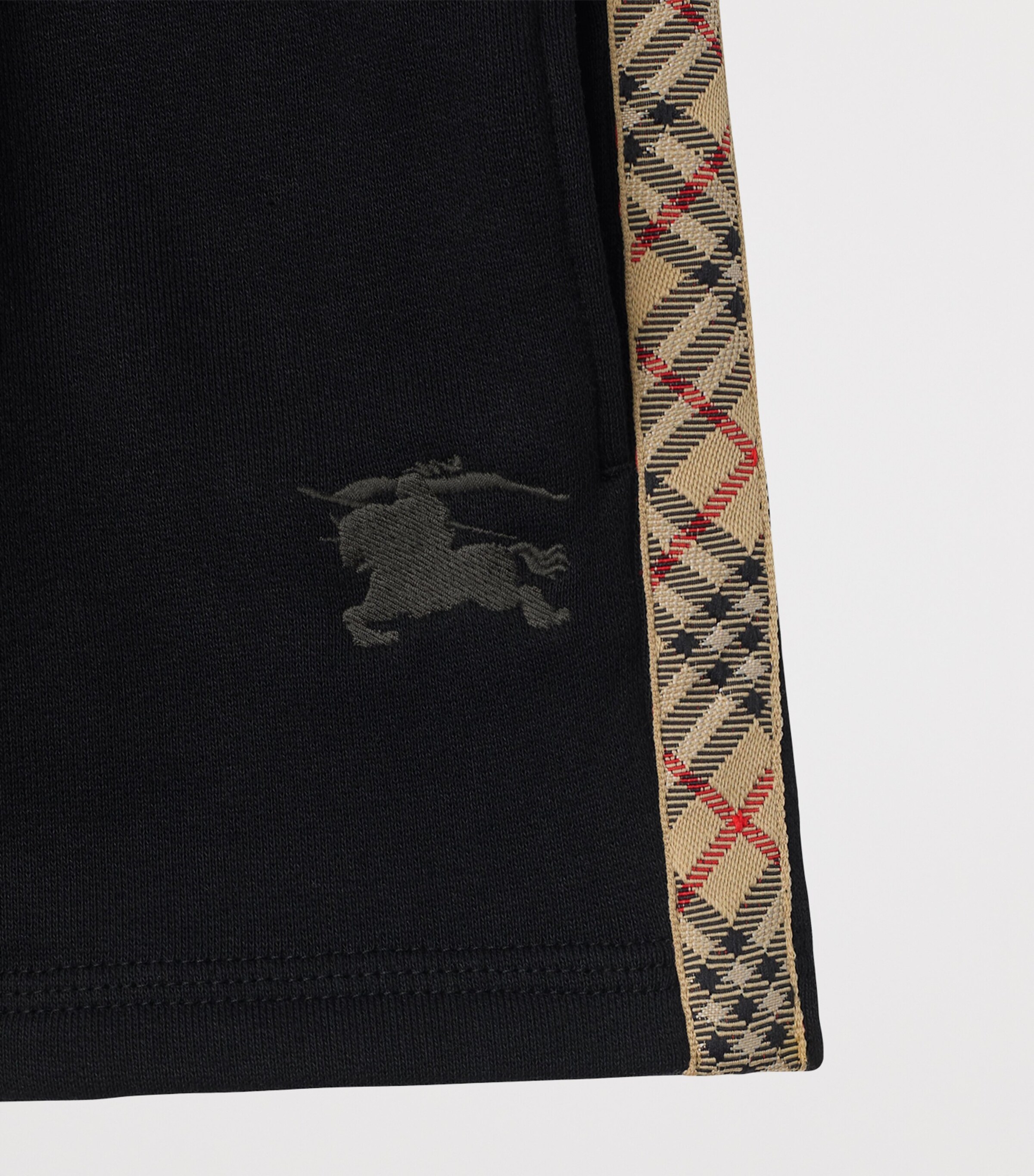 Burberry Kids Cotton Check-Trim Shorts (6-24 Months) Black Image 5